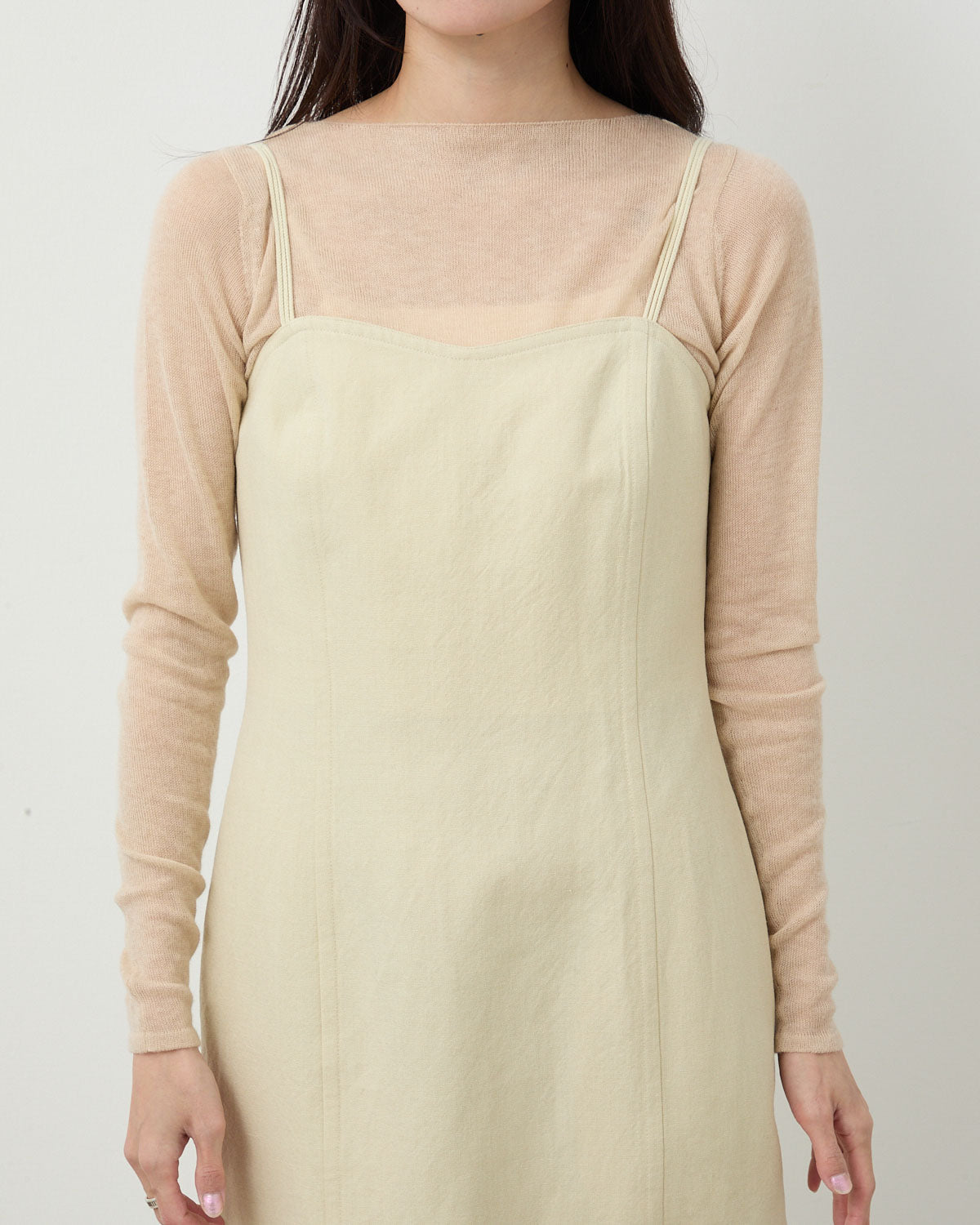 WOOL COTTON LINEN OX CAMISOLE DRESS