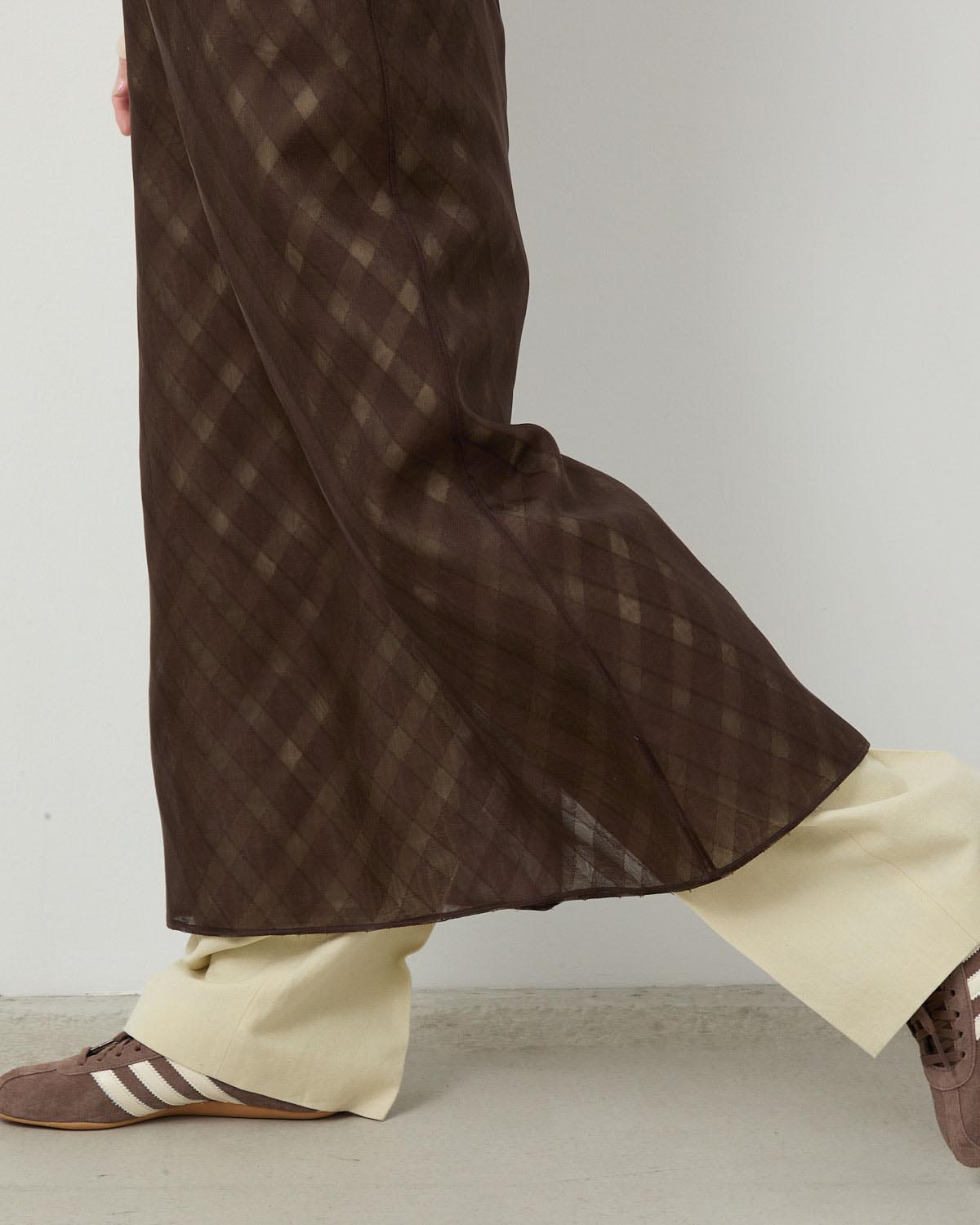 SHEER SILK COTTON CUT JACQUARD CAMISOLE DRESS