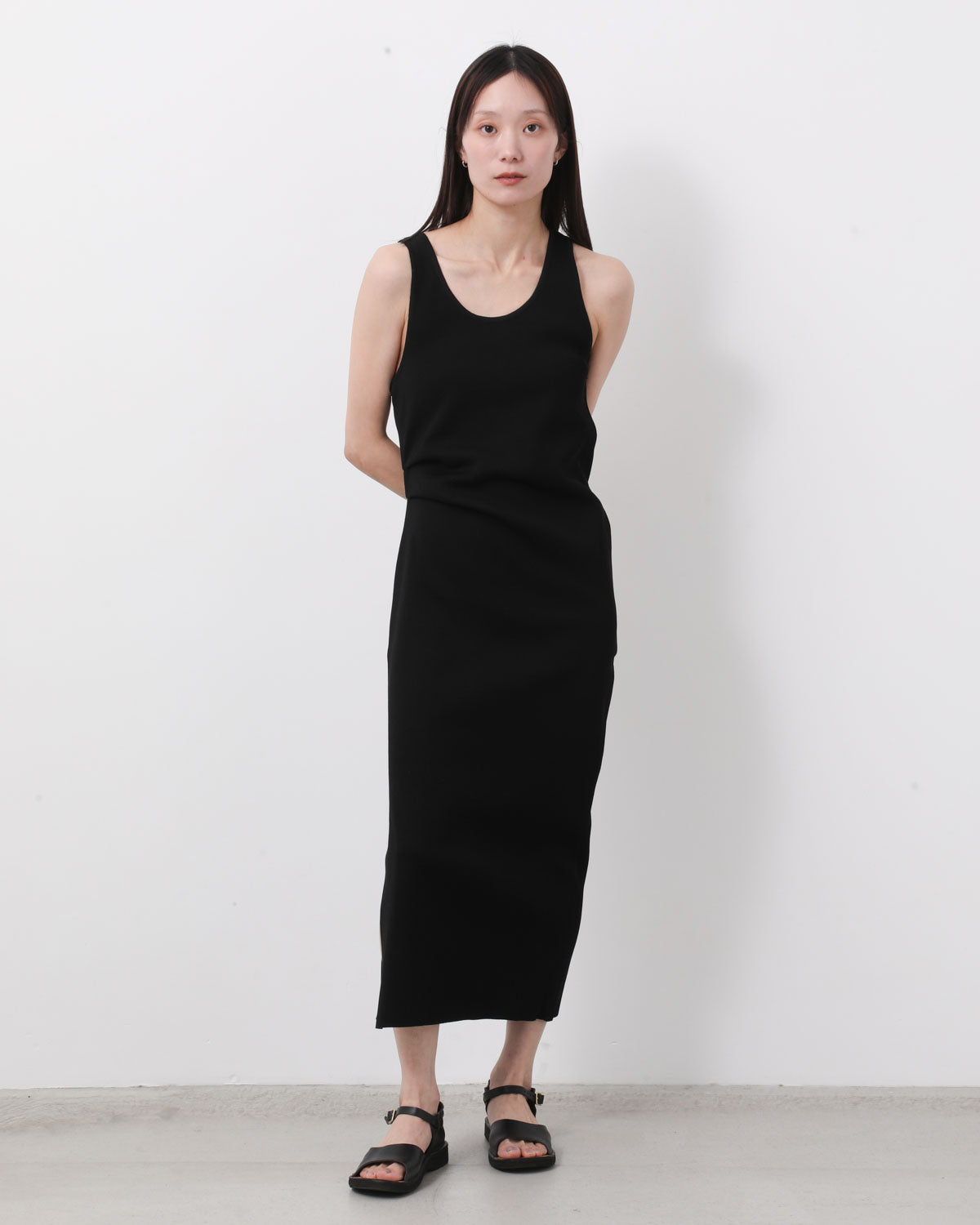 HIGH GAUGE TUCK RIB KNIT DRESS