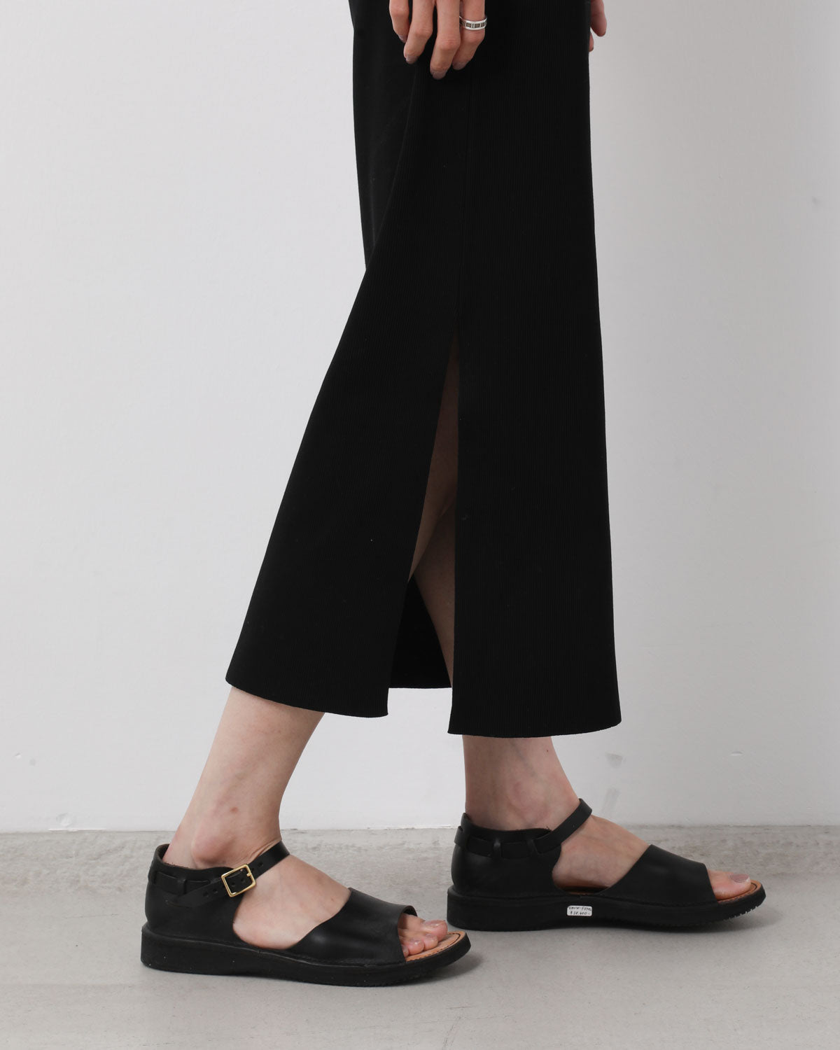 HIGH GAUGE TUCK RIB KNIT DRESS