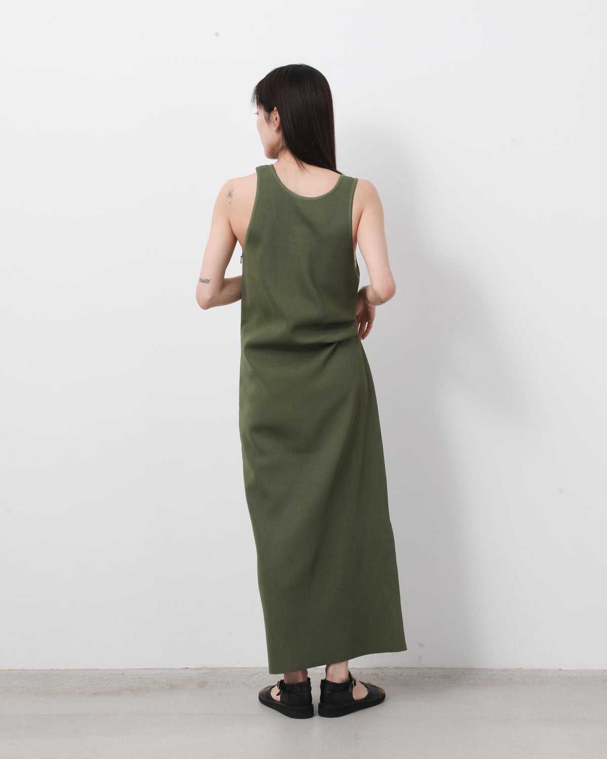 HIGH GAUGE TUCK RIB KNIT DRESS