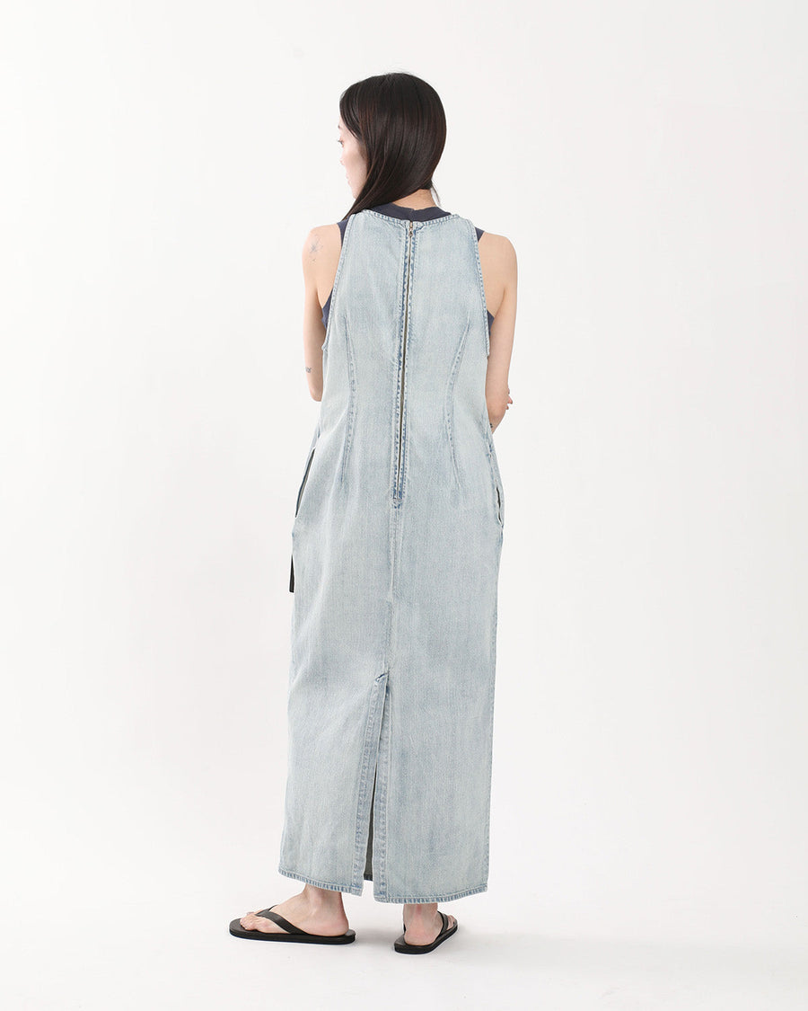 FADED SELVEDGE LIGHT DENIM DRESS – COVERCHORD