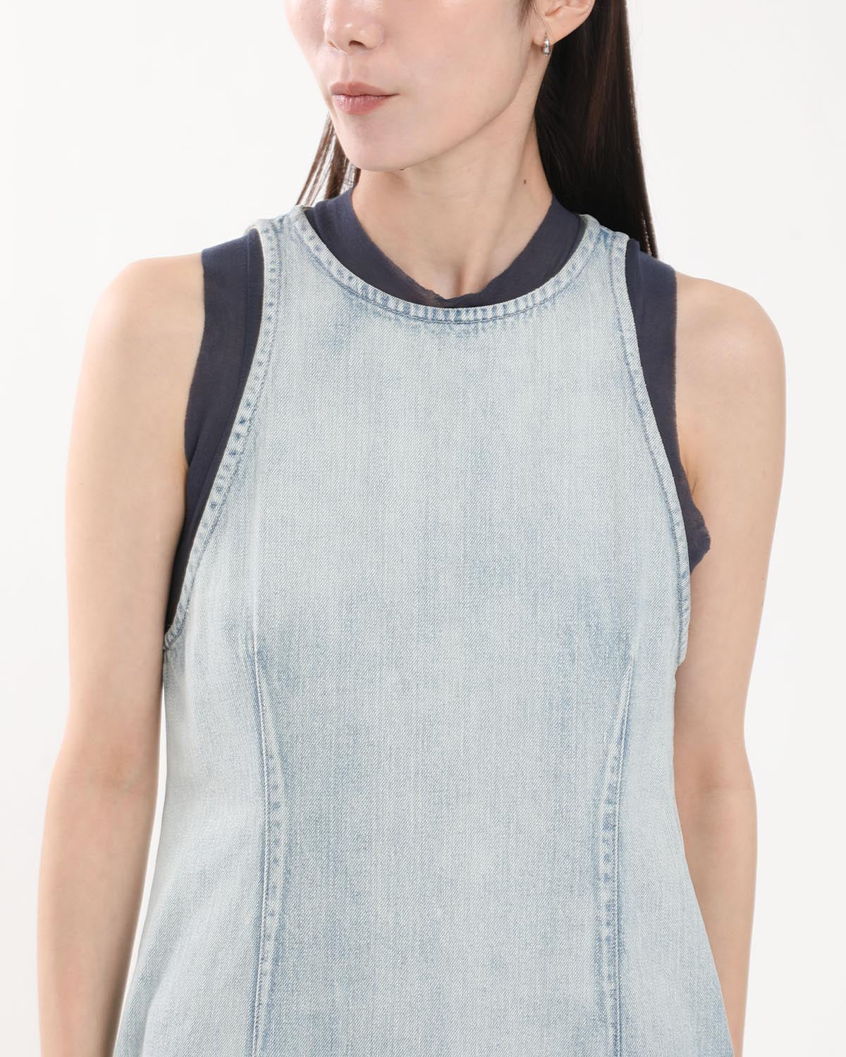 FADED SELVEDGE LIGHT DENIM DRESS