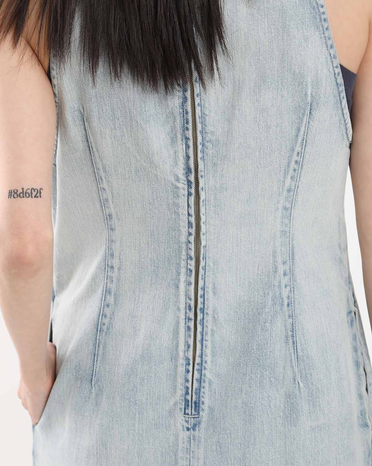 FADED SELVEDGE LIGHT DENIM DRESS