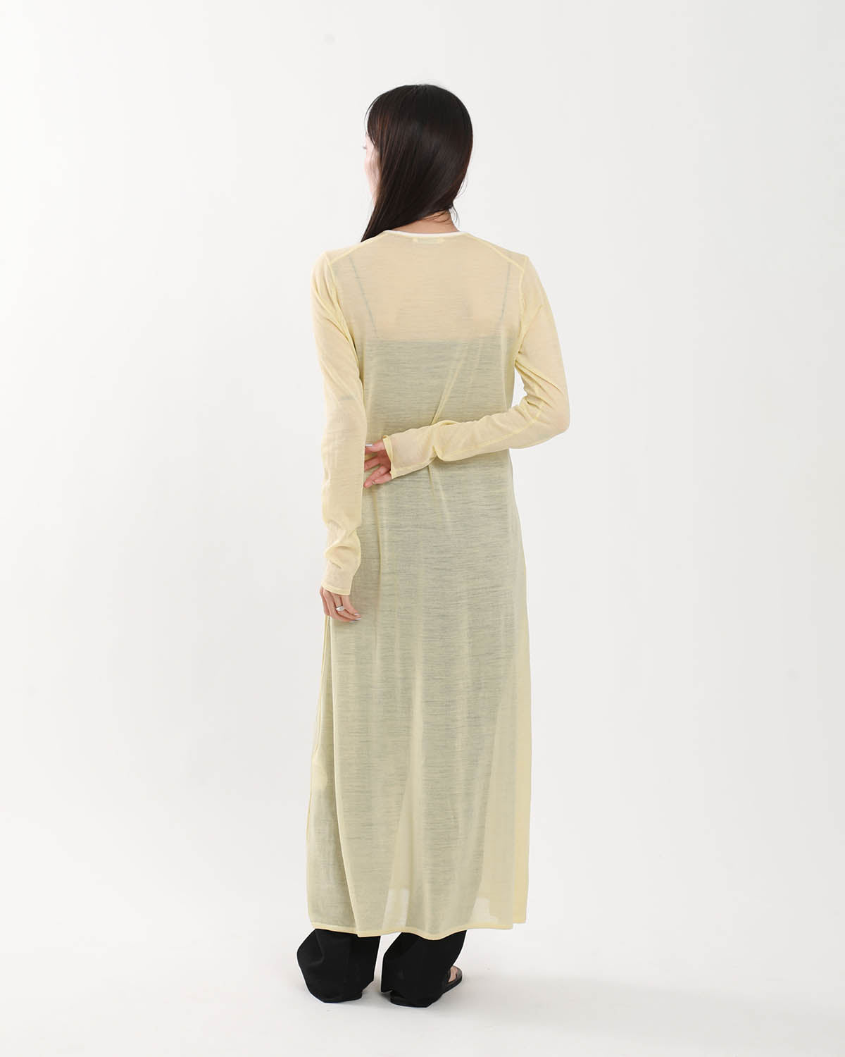 HARD TWIST HIGH GAUGE WOOL SILK KNIT DRESS