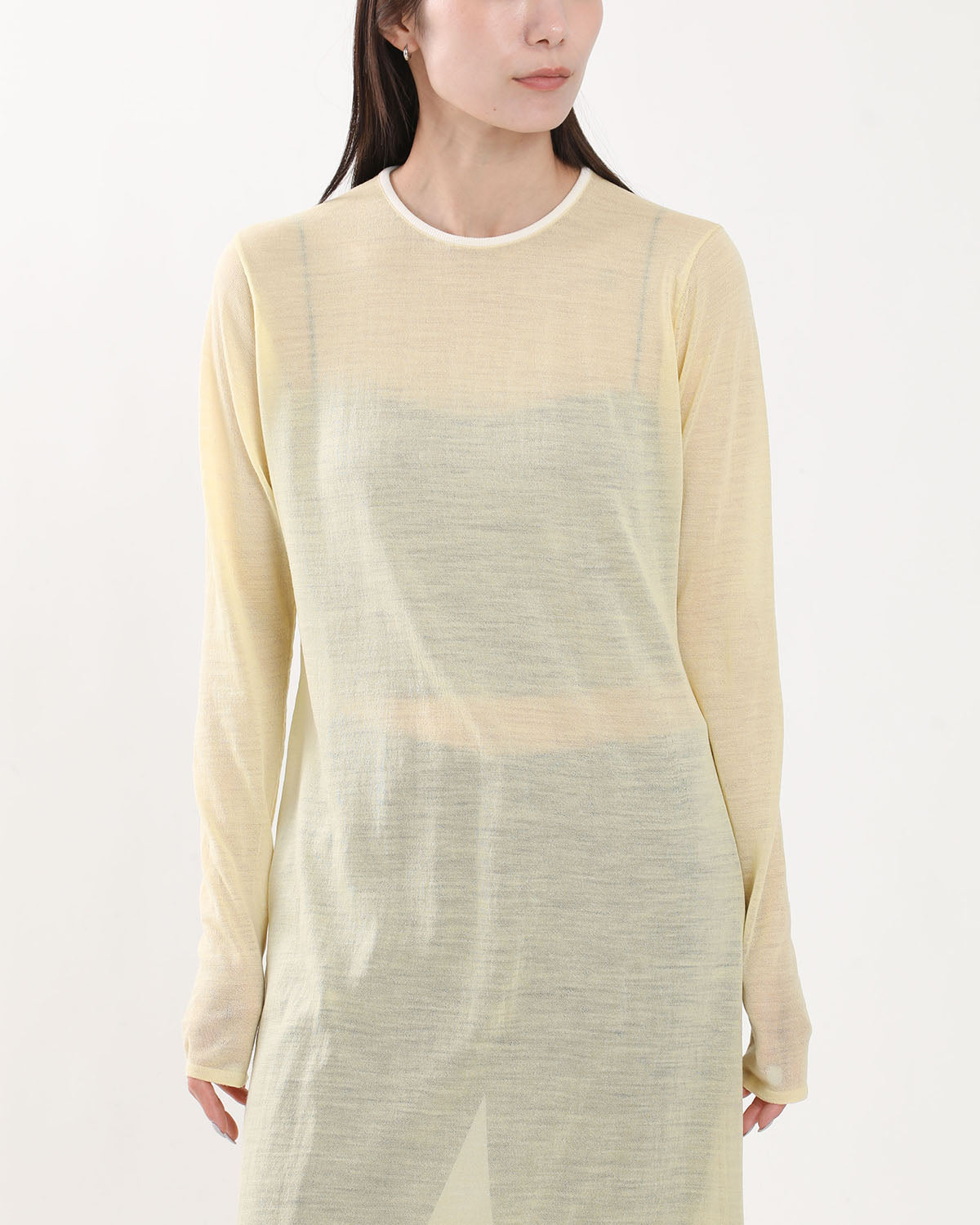 HARD TWIST HIGH GAUGE WOOL SILK KNIT DRESS