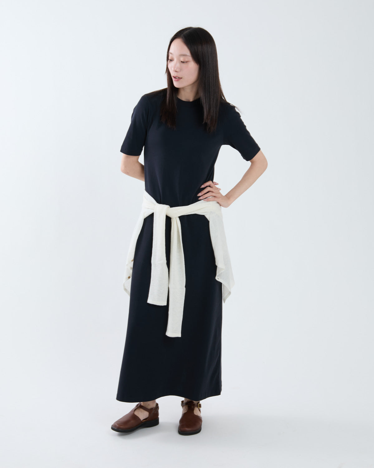 ORGANIC COTTON FINE RIB DRESS