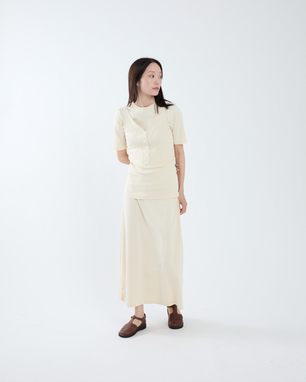 ORGANIC COTTON FINE RIB DRESS