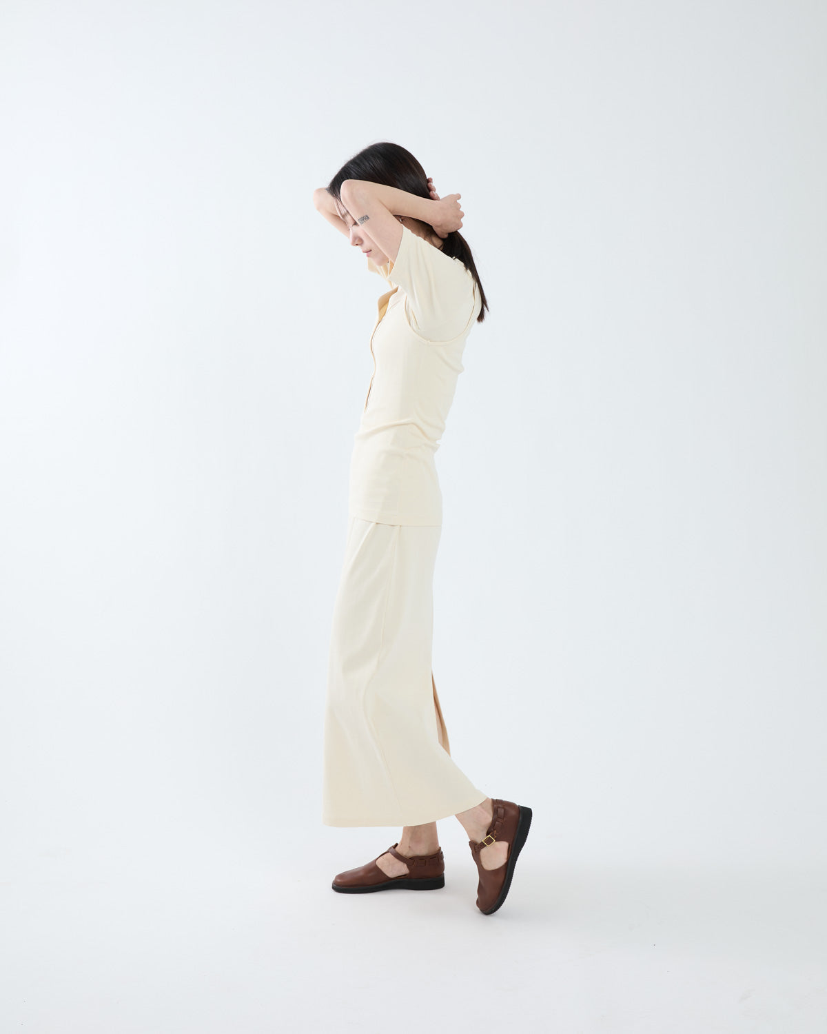 ORGANIC COTTON FINE RIB DRESS