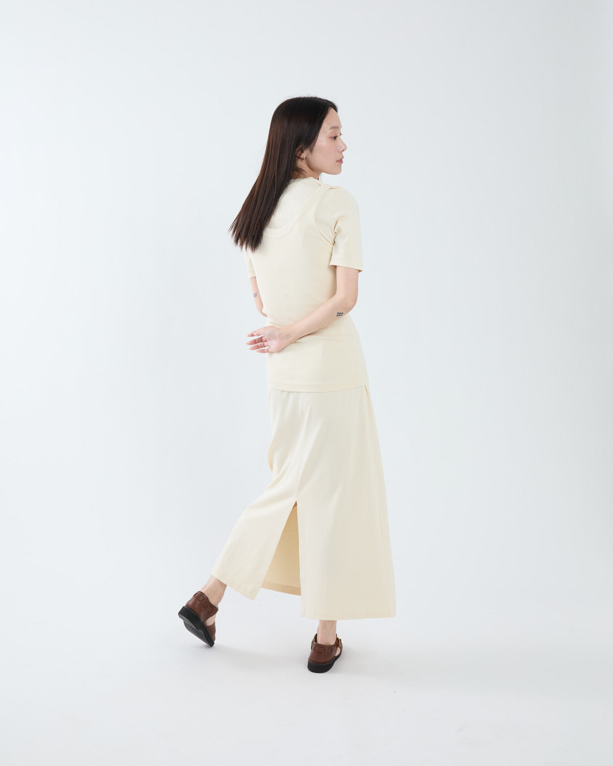 ORGANIC COTTON FINE RIB DRESS