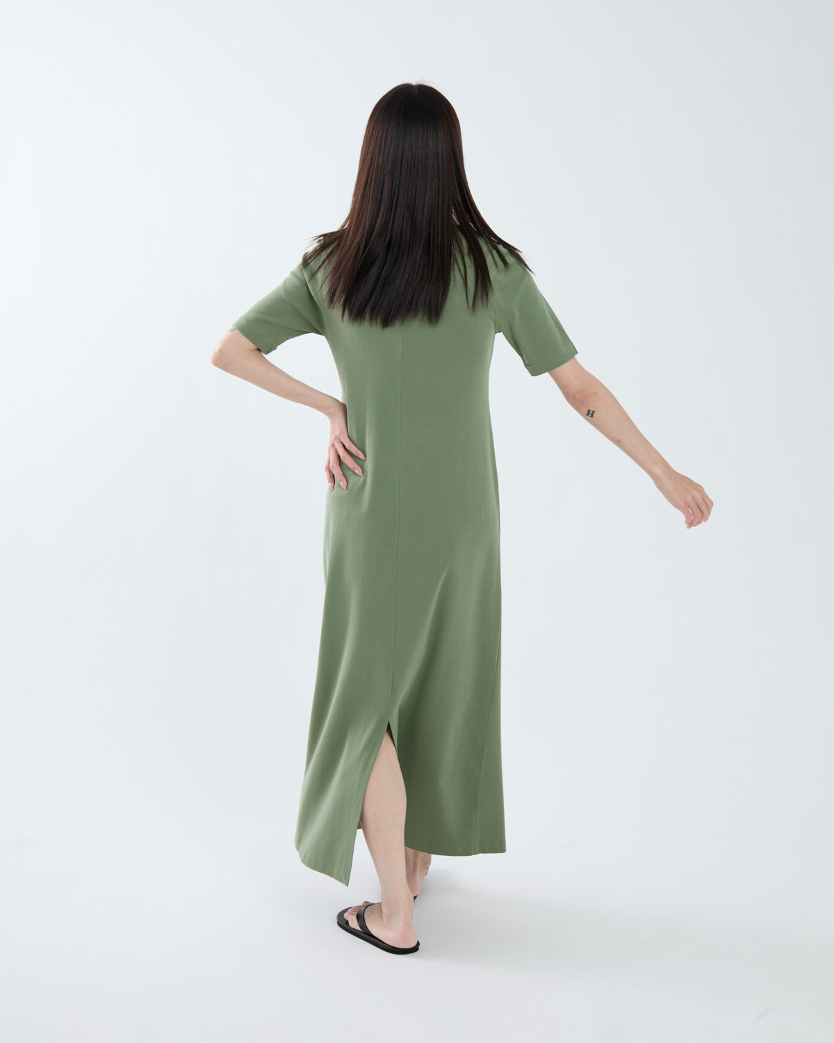 ORGANIC COTTON FINE RIB DRESS