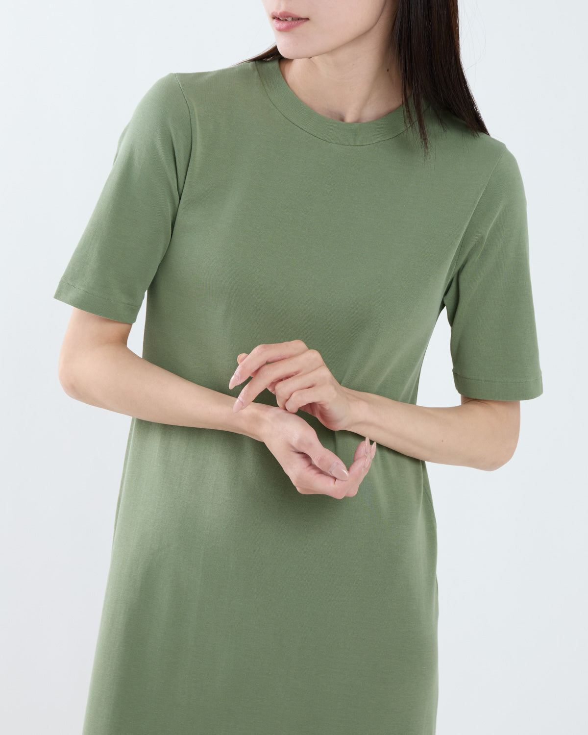 ORGANIC COTTON FINE RIB DRESS