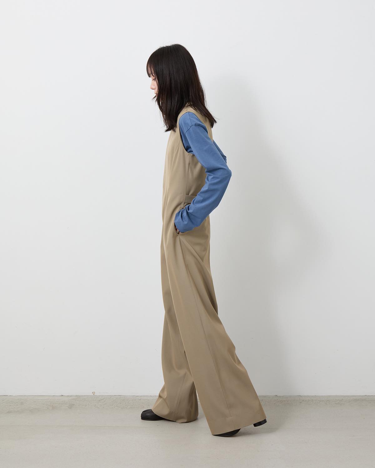 LIGHT WOOL MAX GABARDINE JUMPSUIT