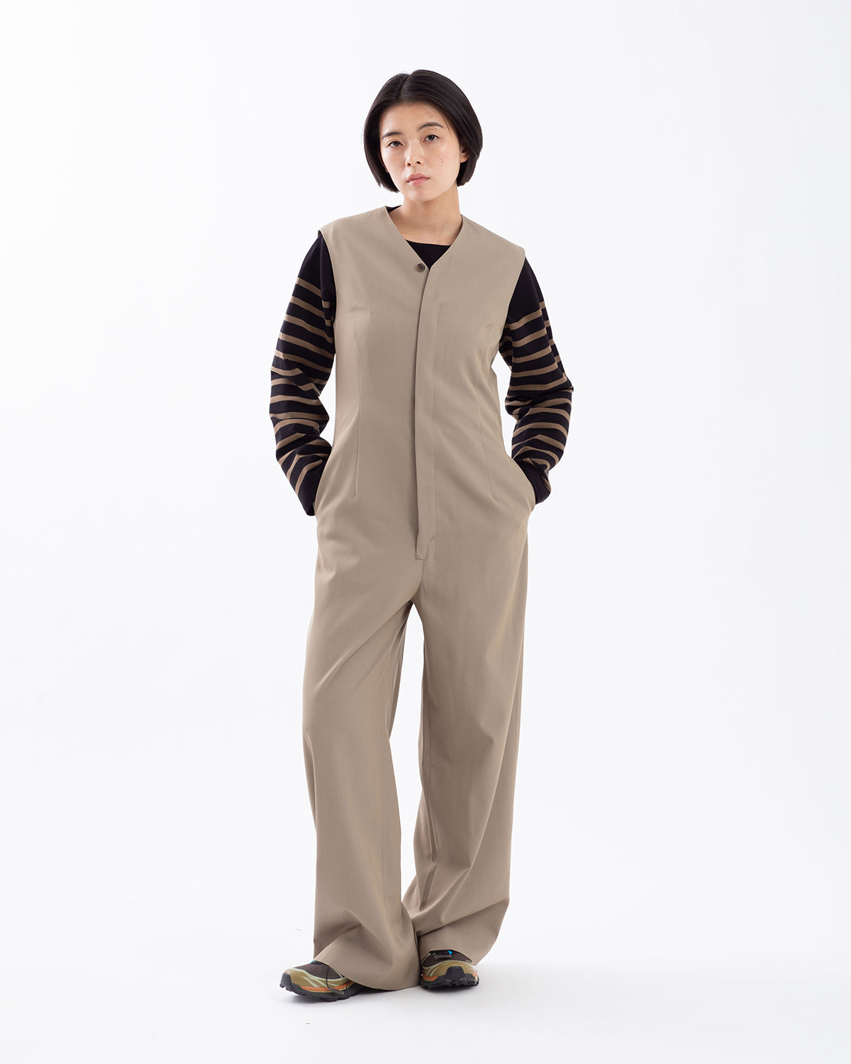 LIGHT WOOL MAX GABARDINE JUMPSUIT