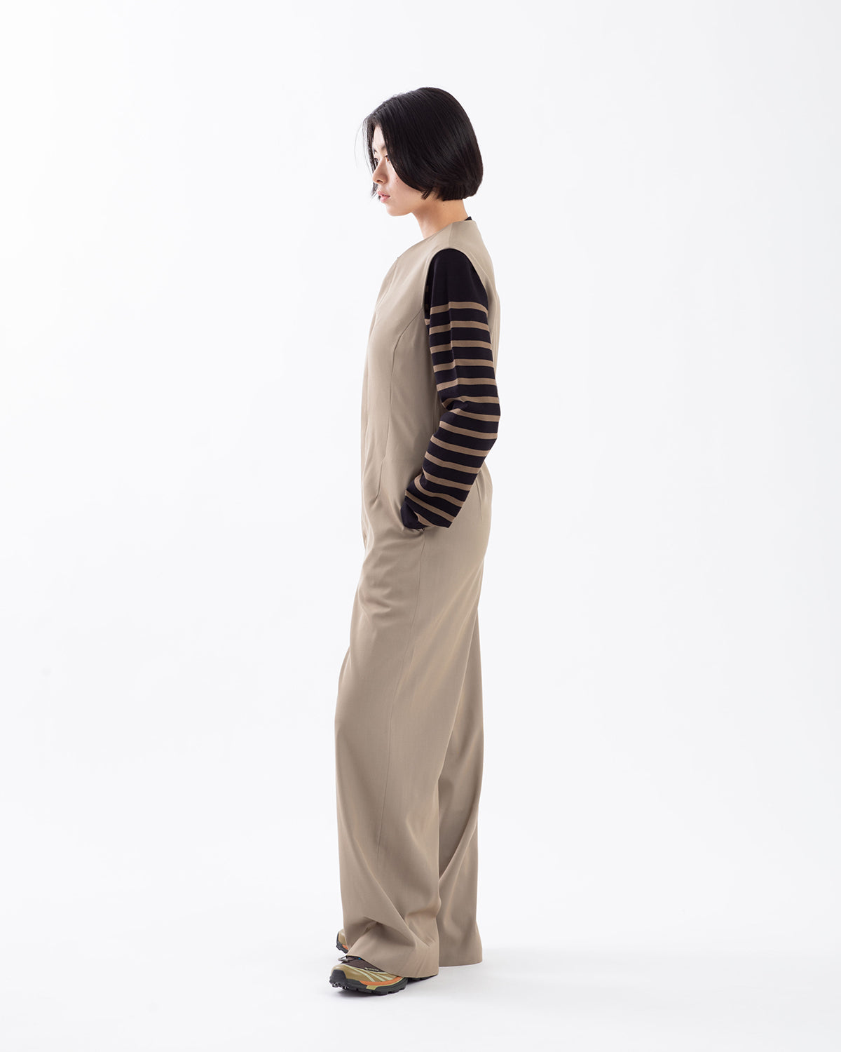 LIGHT WOOL MAX GABARDINE JUMPSUIT
