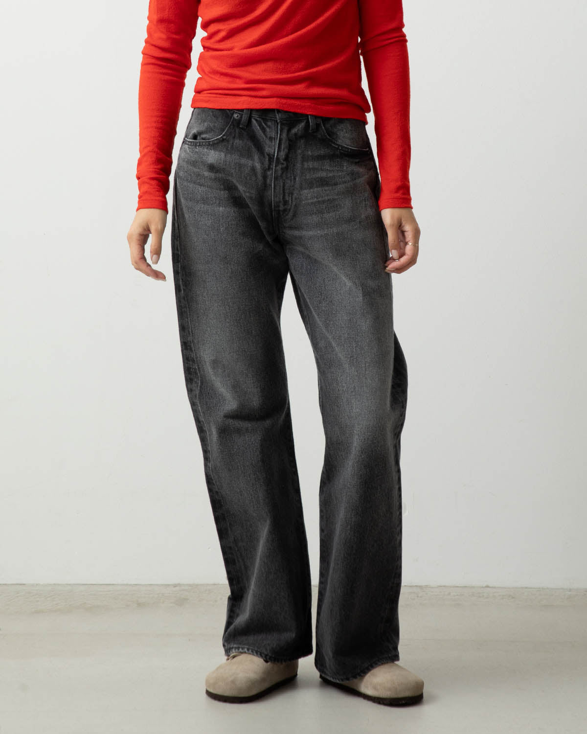 SELVEDGE FADED HEAVY DENIM PANTS (WOMEN'S)