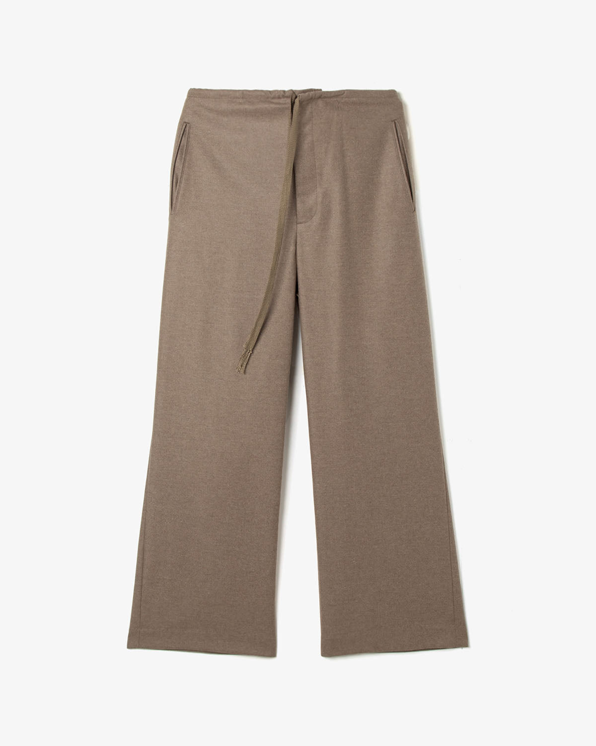 WOOL FULLING FLANNEL DRAWSTRING PANTS