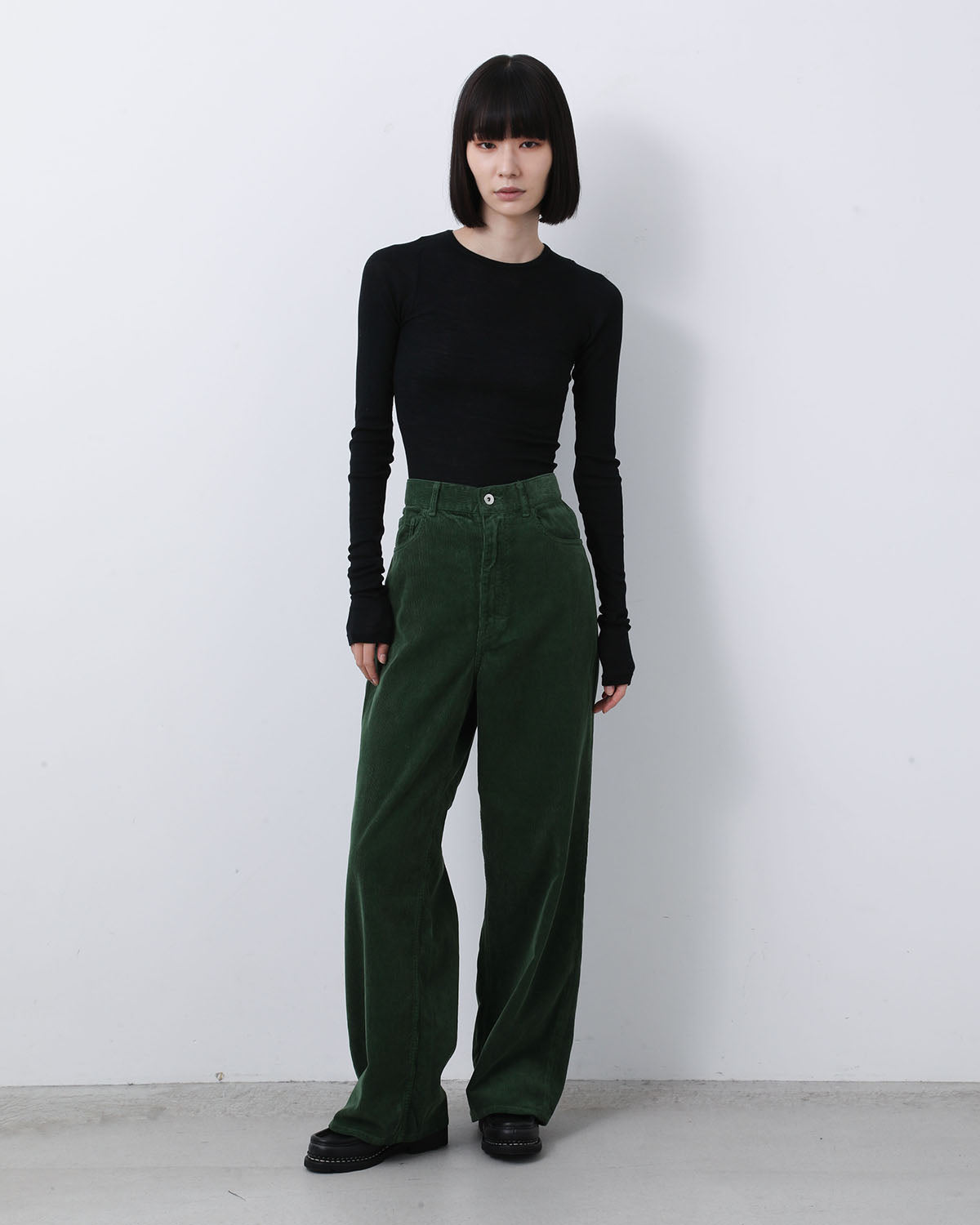 PIGMENT DYED FINX CORDUROY WIDE 5P PANTS (WOMEN'S)