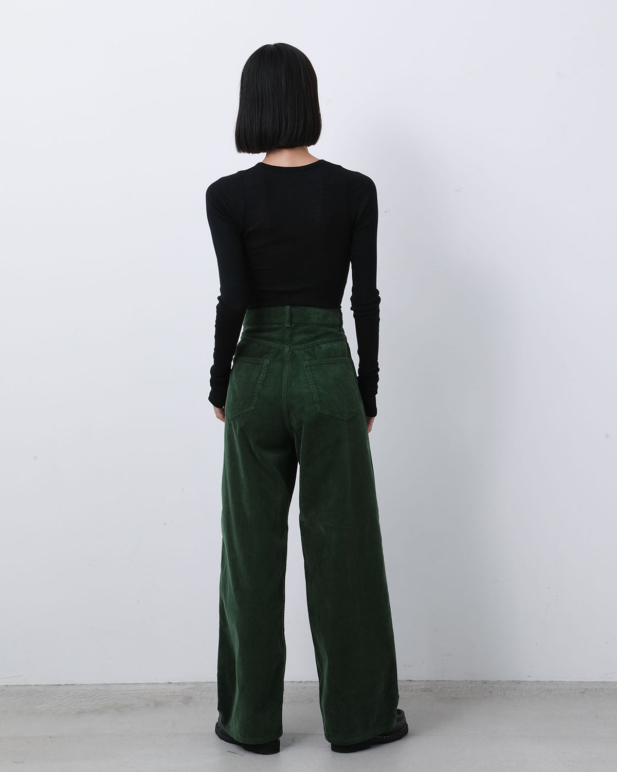 PIGMENT DYED FINX CORDUROY WIDE 5P PANTS (WOMEN'S)