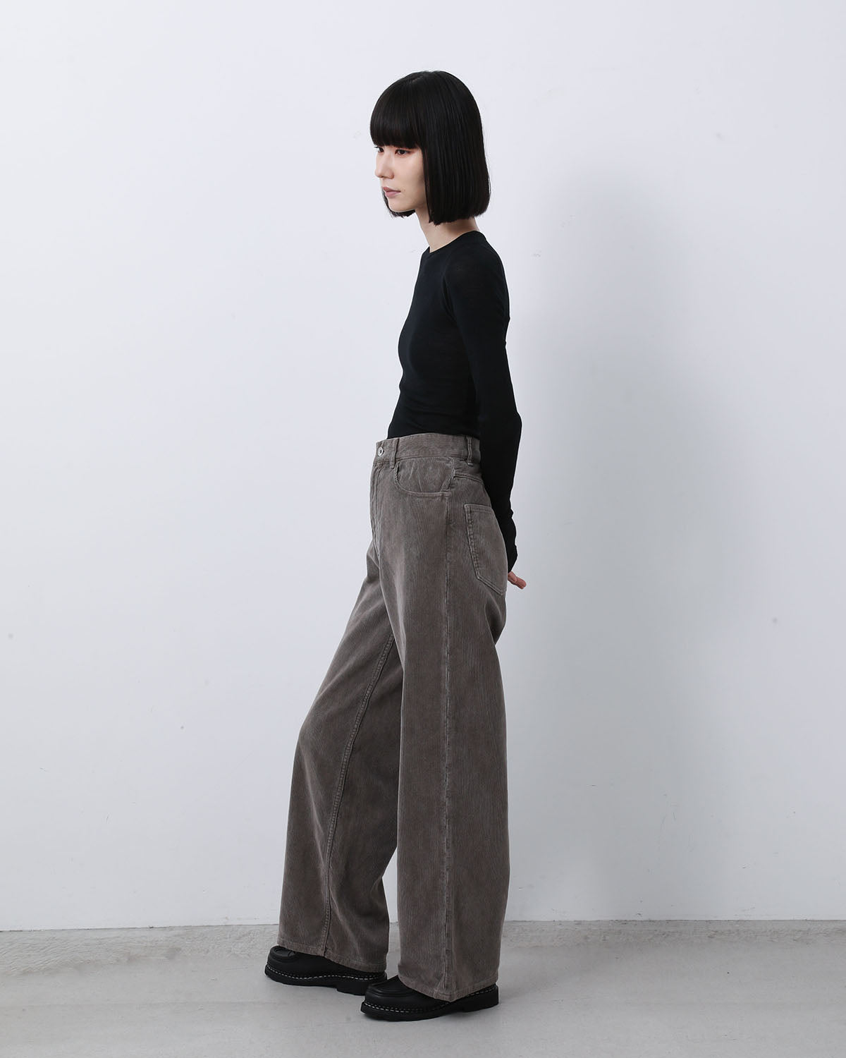 PIGMENT DYED FINX CORDUROY WIDE 5P PANTS (WOMEN'S)