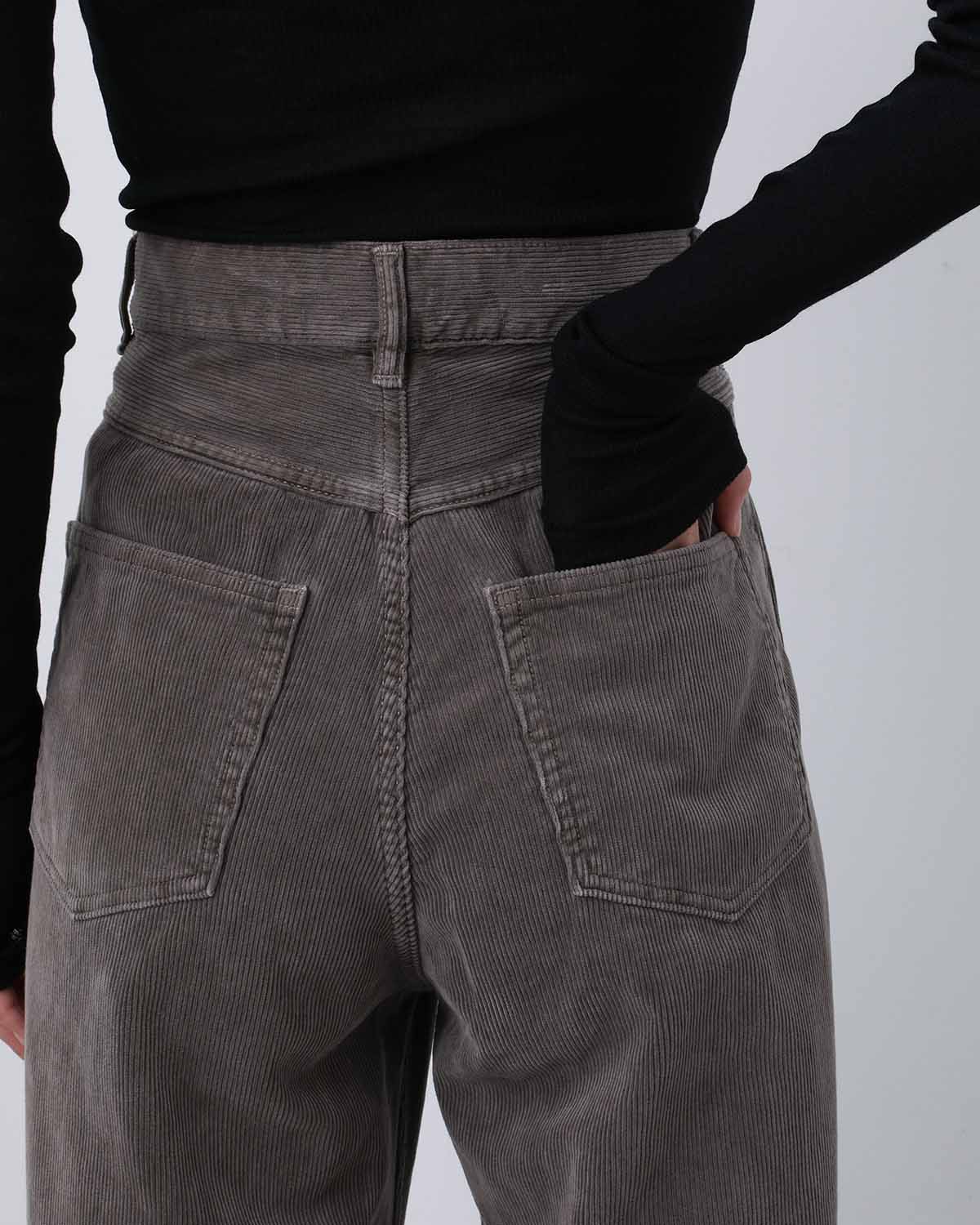 PIGMENT DYED FINX CORDUROY WIDE 5P PANTS (WOMEN'S)