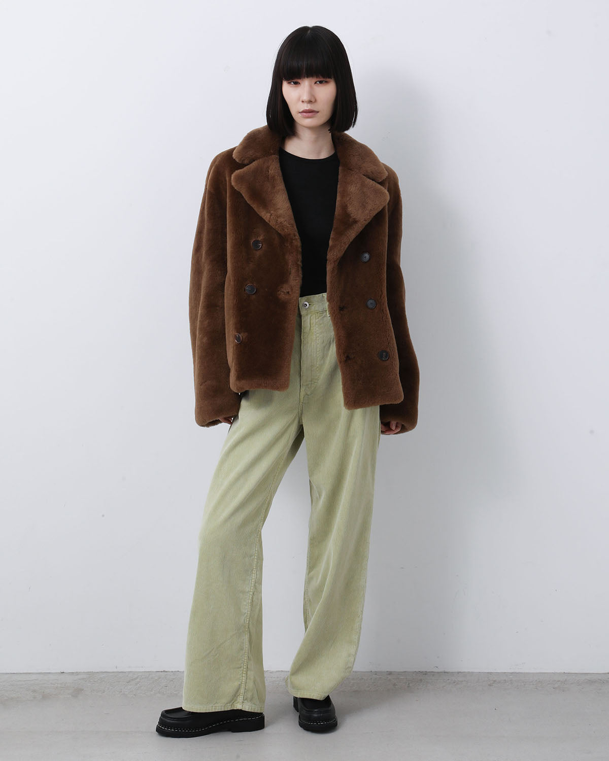 PIGMENT DYED FINX CORDUROY WIDE 5P PANTS (WOMEN'S)