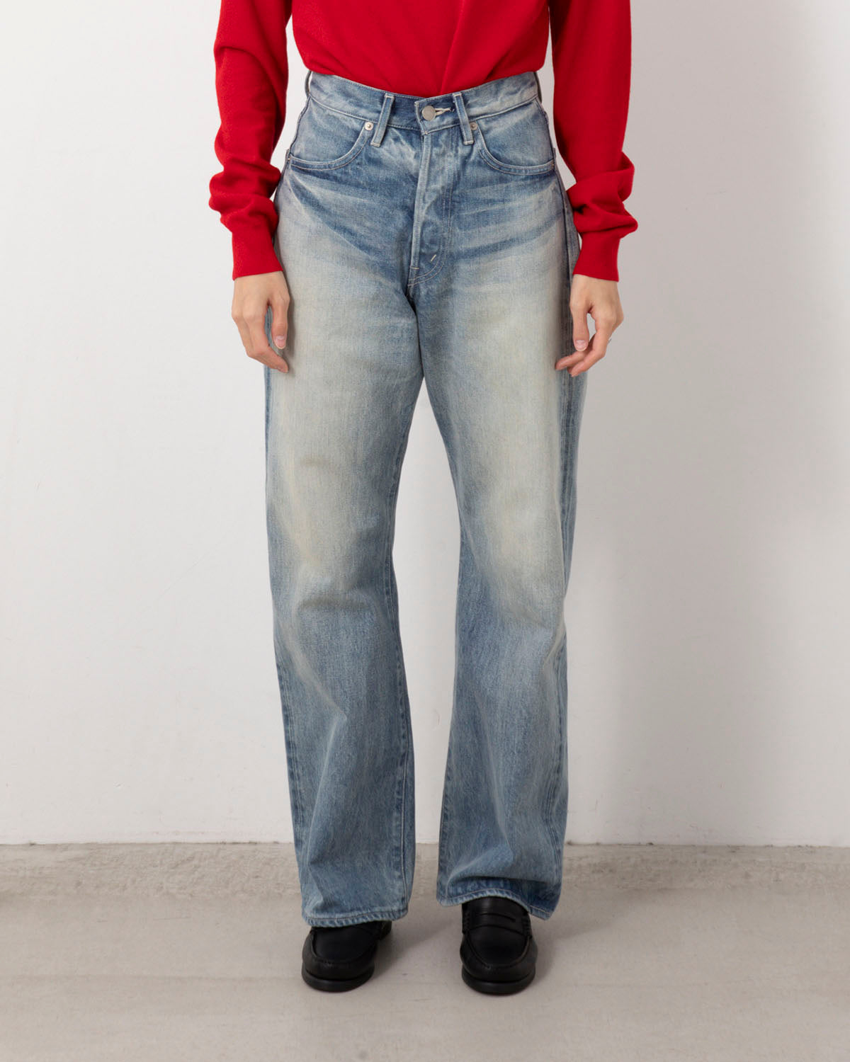SELVEDGE FADED HEAVY DENIM PANTS (WOMEN'S)
