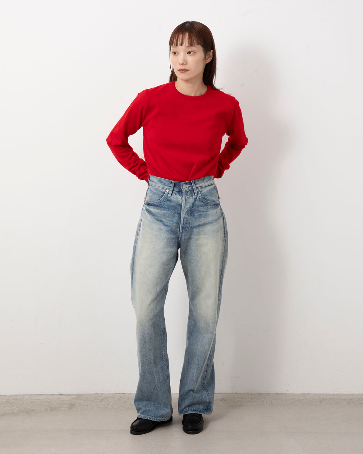 SELVEDGE FADED HEAVY DENIM PANTS (WOMEN'S)