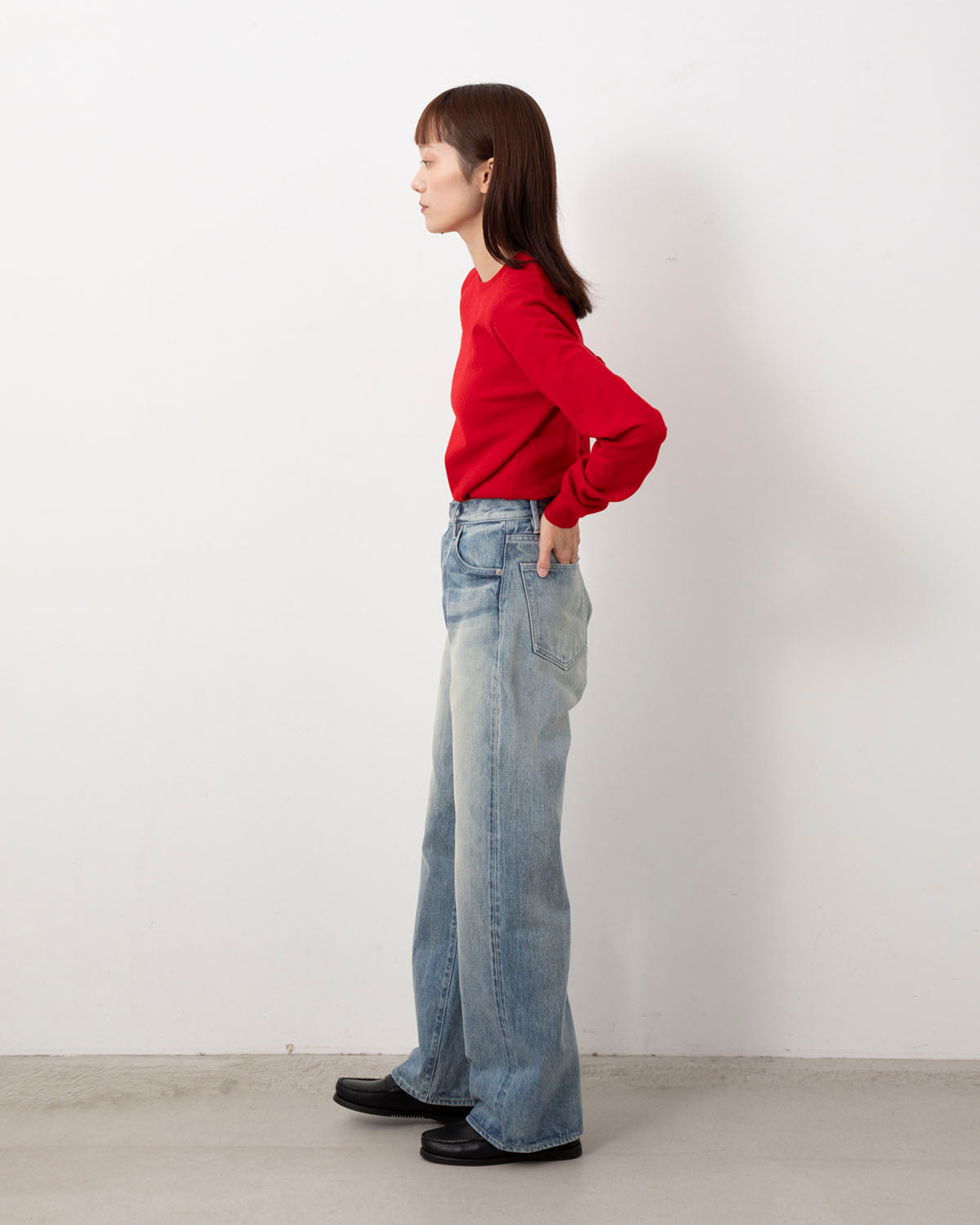 SELVEDGE FADED HEAVY DENIM PANTS (WOMEN'S)