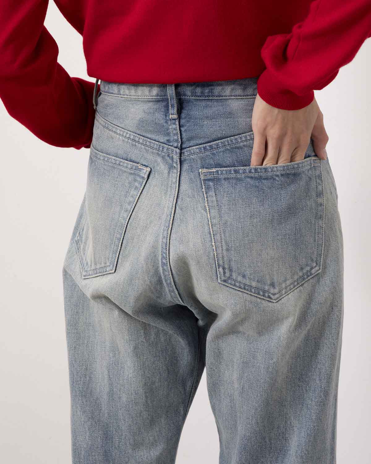 SELVEDGE FADED HEAVY DENIM PANTS (WOMEN'S)