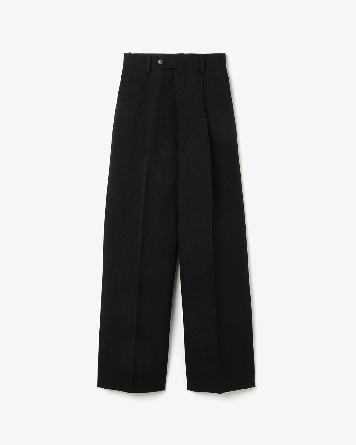 WOOL COTTON LINEN OX ONE-TUCK SLACKS (WOMEN'S)