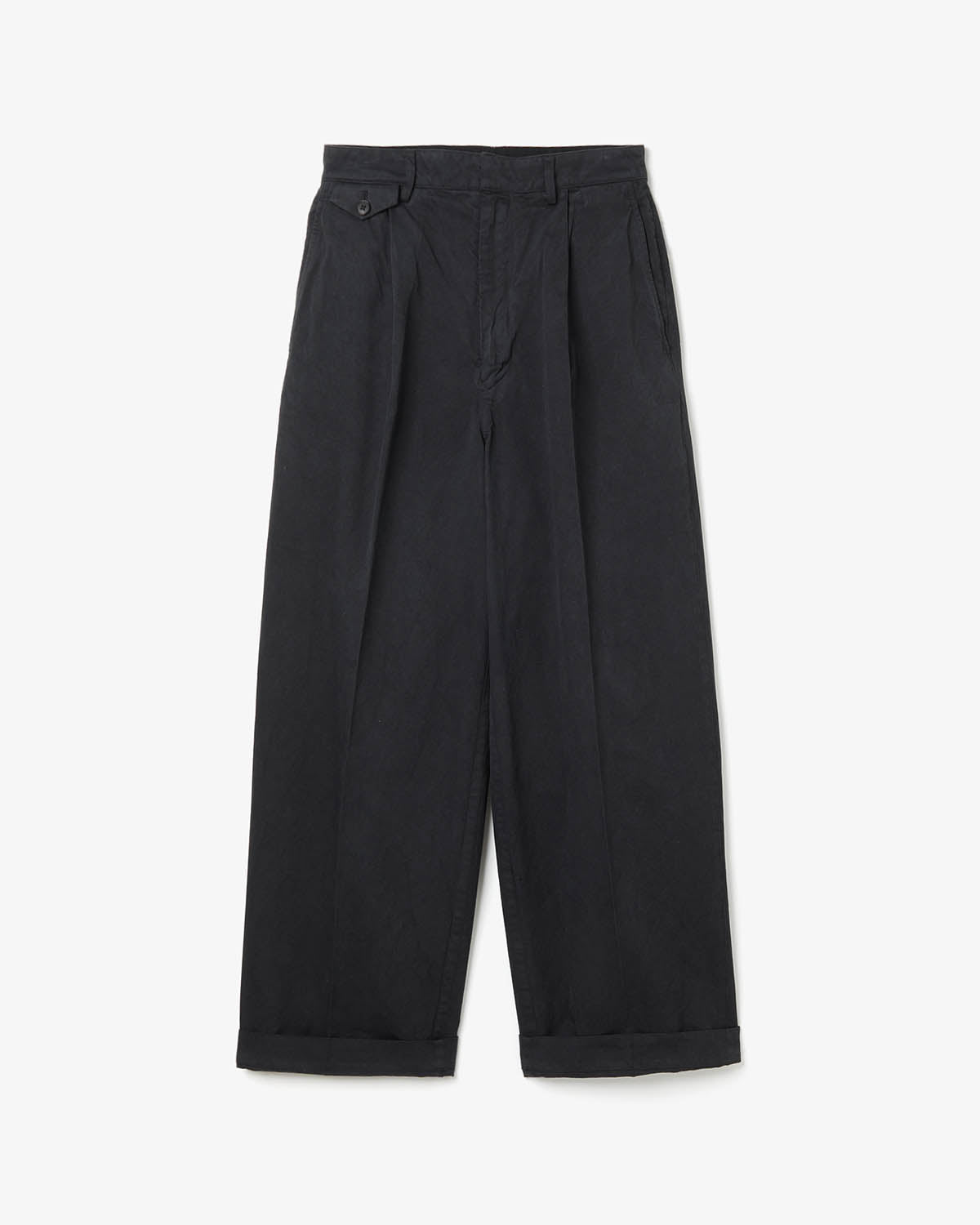GARMENT-DYED FINX LIGHT CHINO ONE-TUCK WIDE PANTS (WOMEN'S)