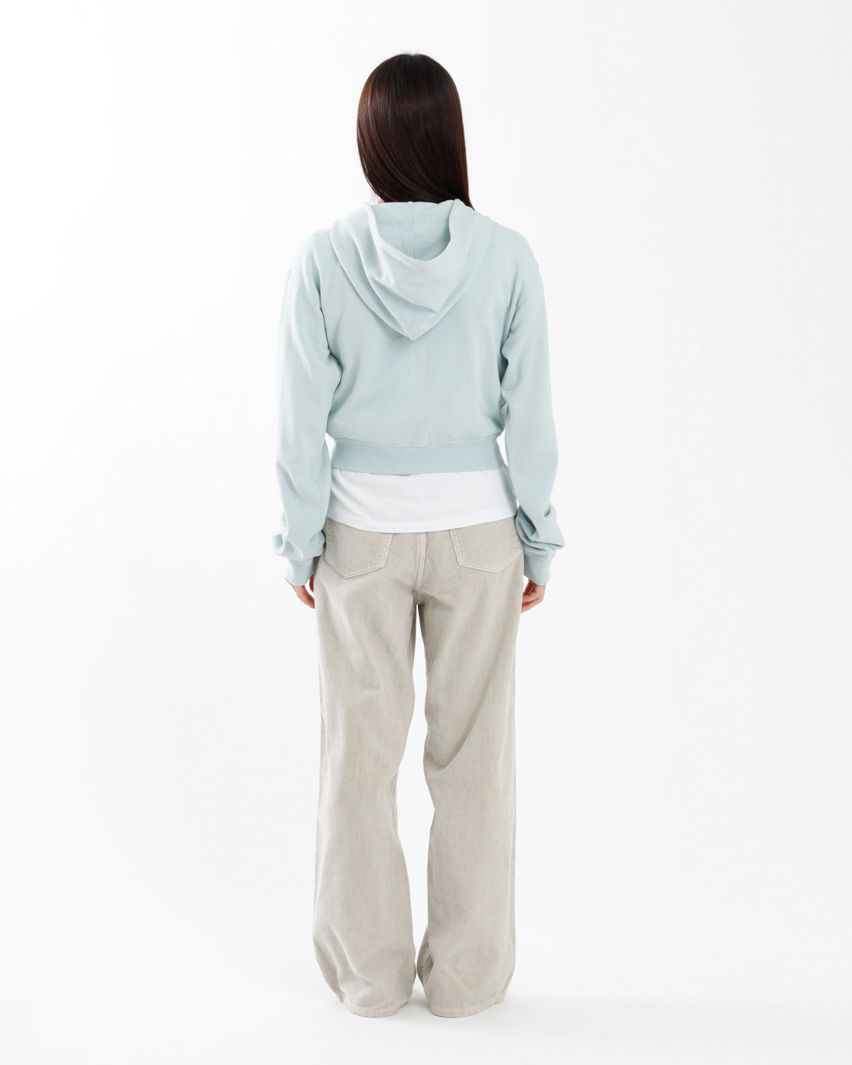 GARMENT-DYED FINX CORDUROY 5P WIDE PANTS (WOMEN'S)