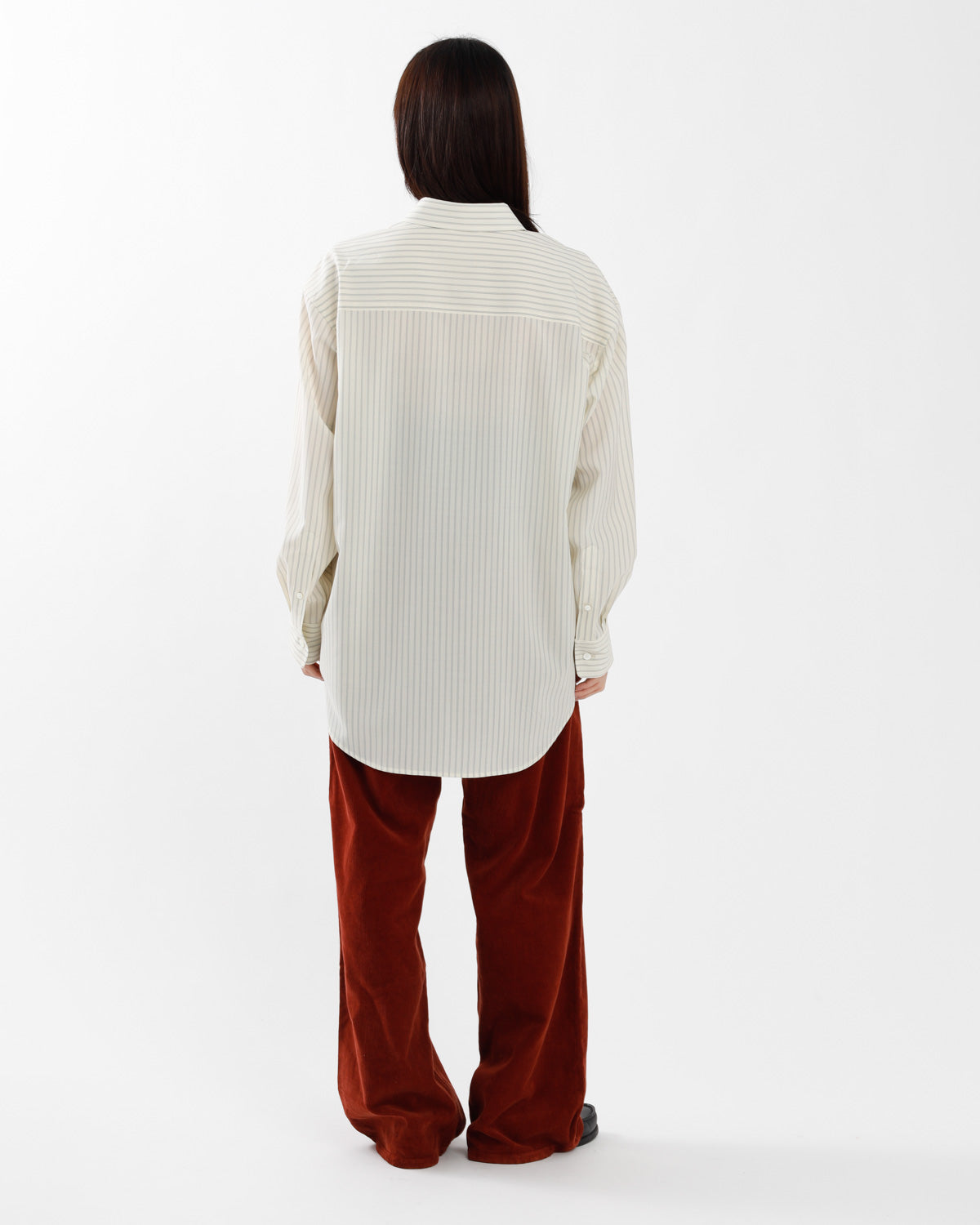 GARMENT-DYED FINX CORDUROY 5P WIDE PANTS (WOMEN'S)