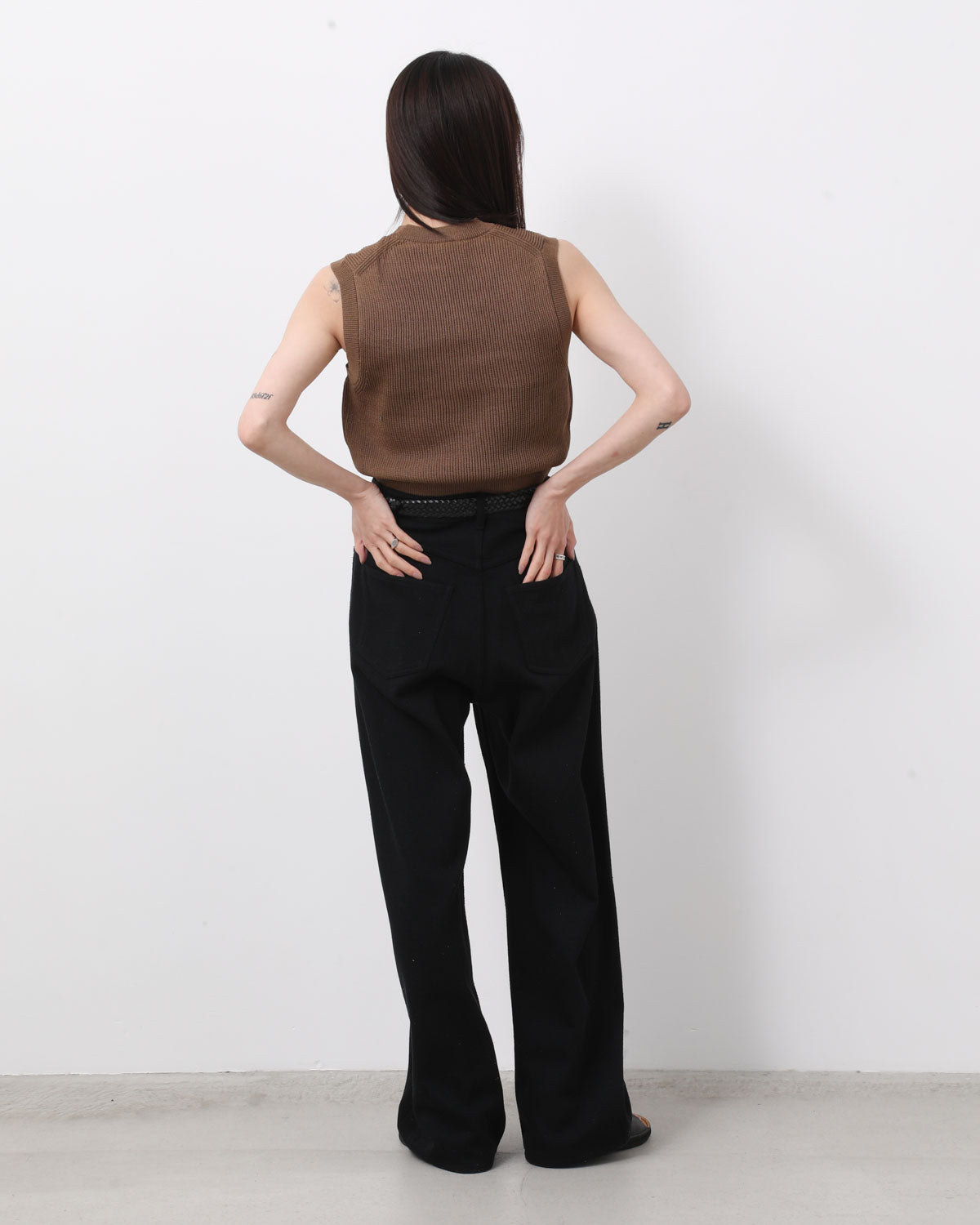 SILK NEP DENIM 5P WIDE PANTS (WOMEN'S)