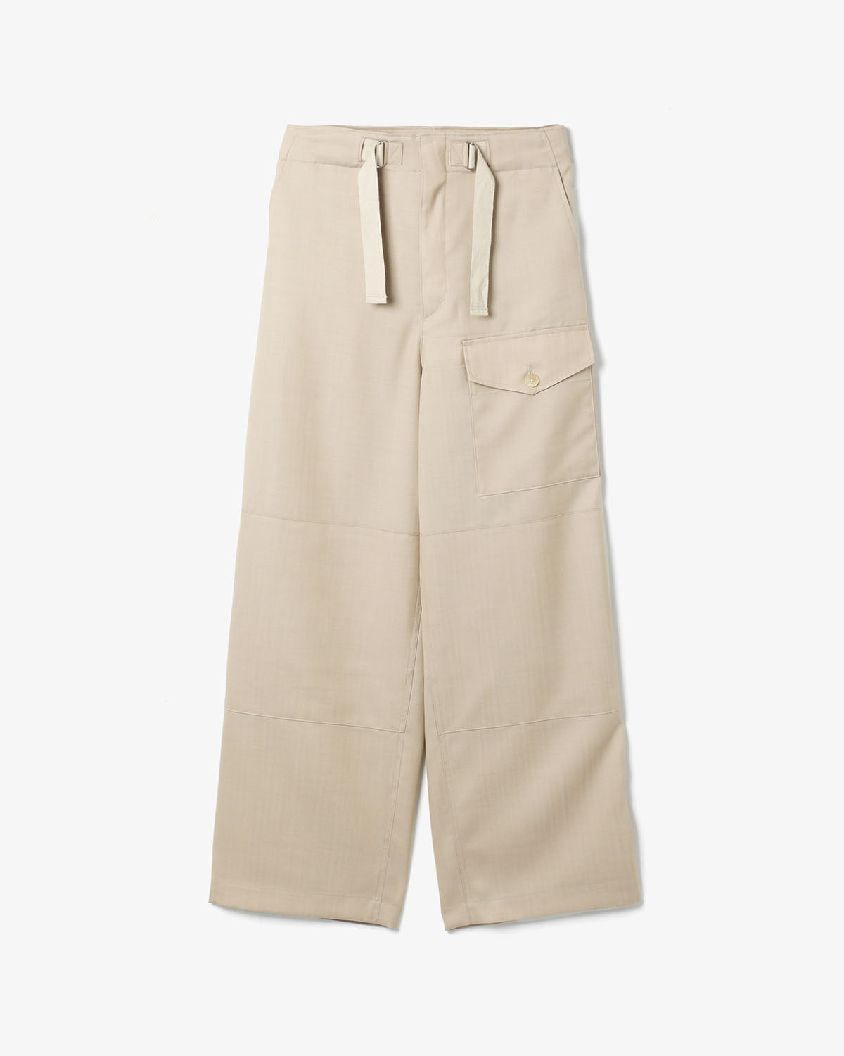 WOOL HERRINGBONE CARGO PANTS (WOMEN'S)
