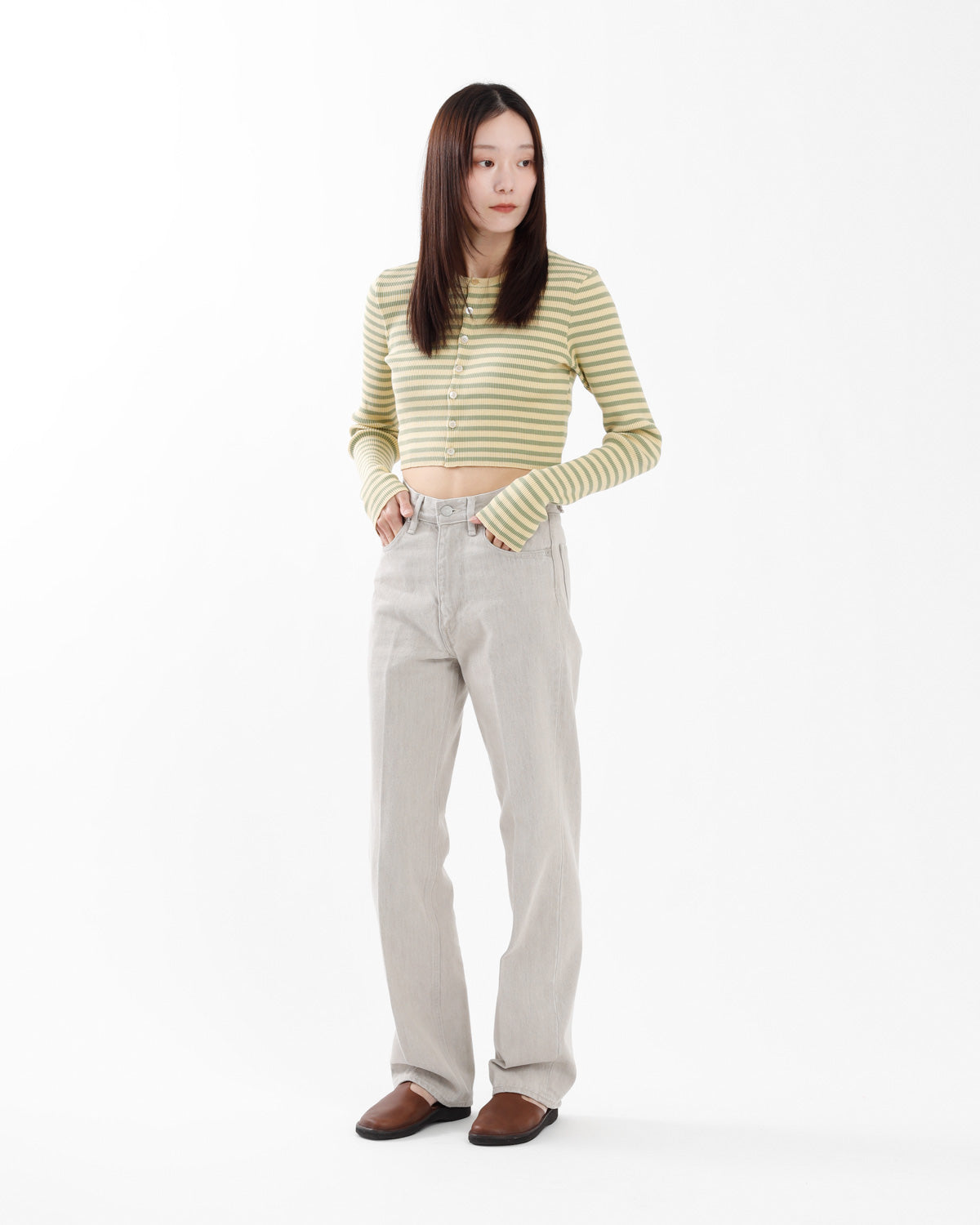 FADED HARD TWIST BROWN DENIM 5P PANTS (WOMEN'S) – COVERCHORD