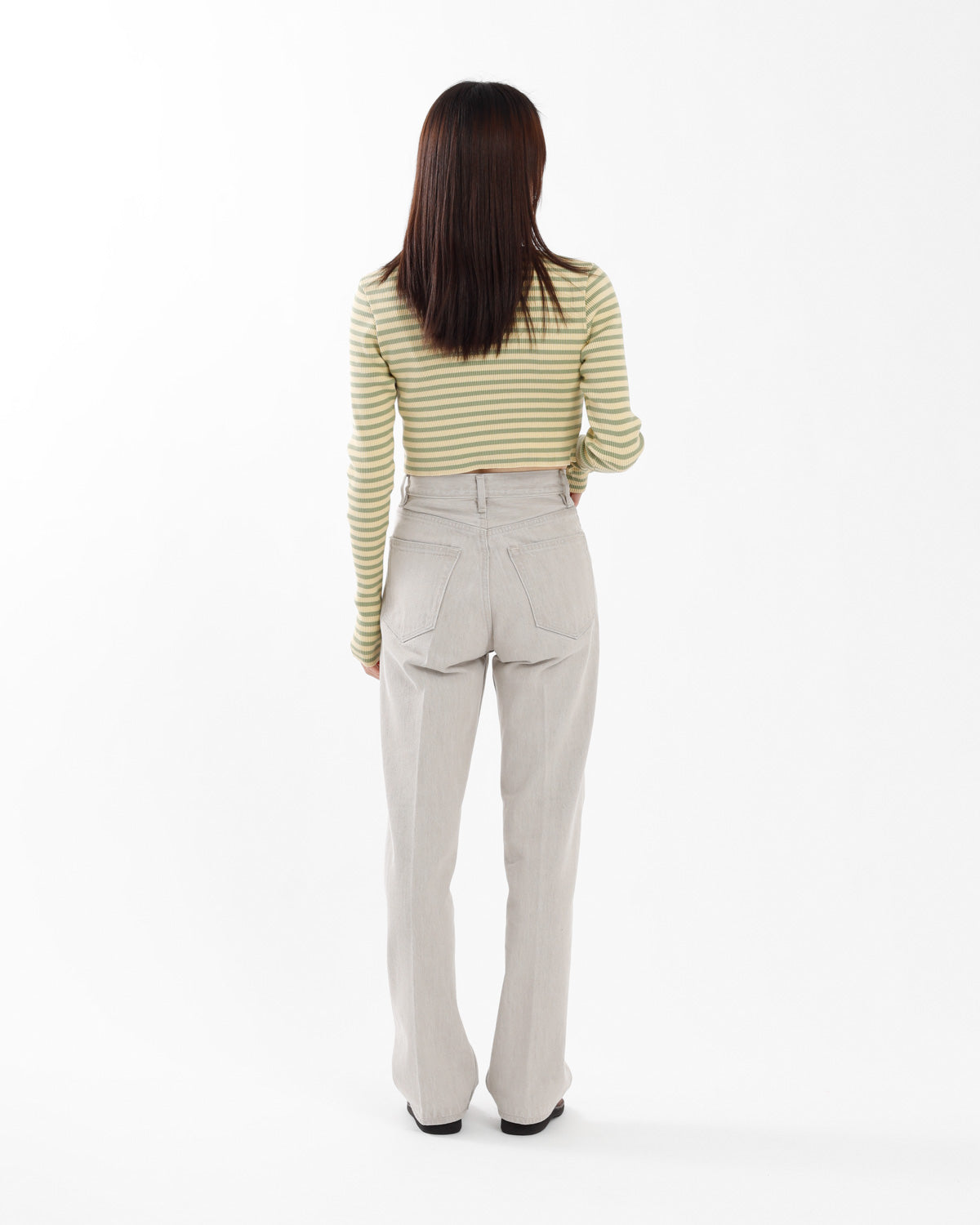 FADED HARD TWIST BROWN DENIM 5P PANTS (WOMEN'S)