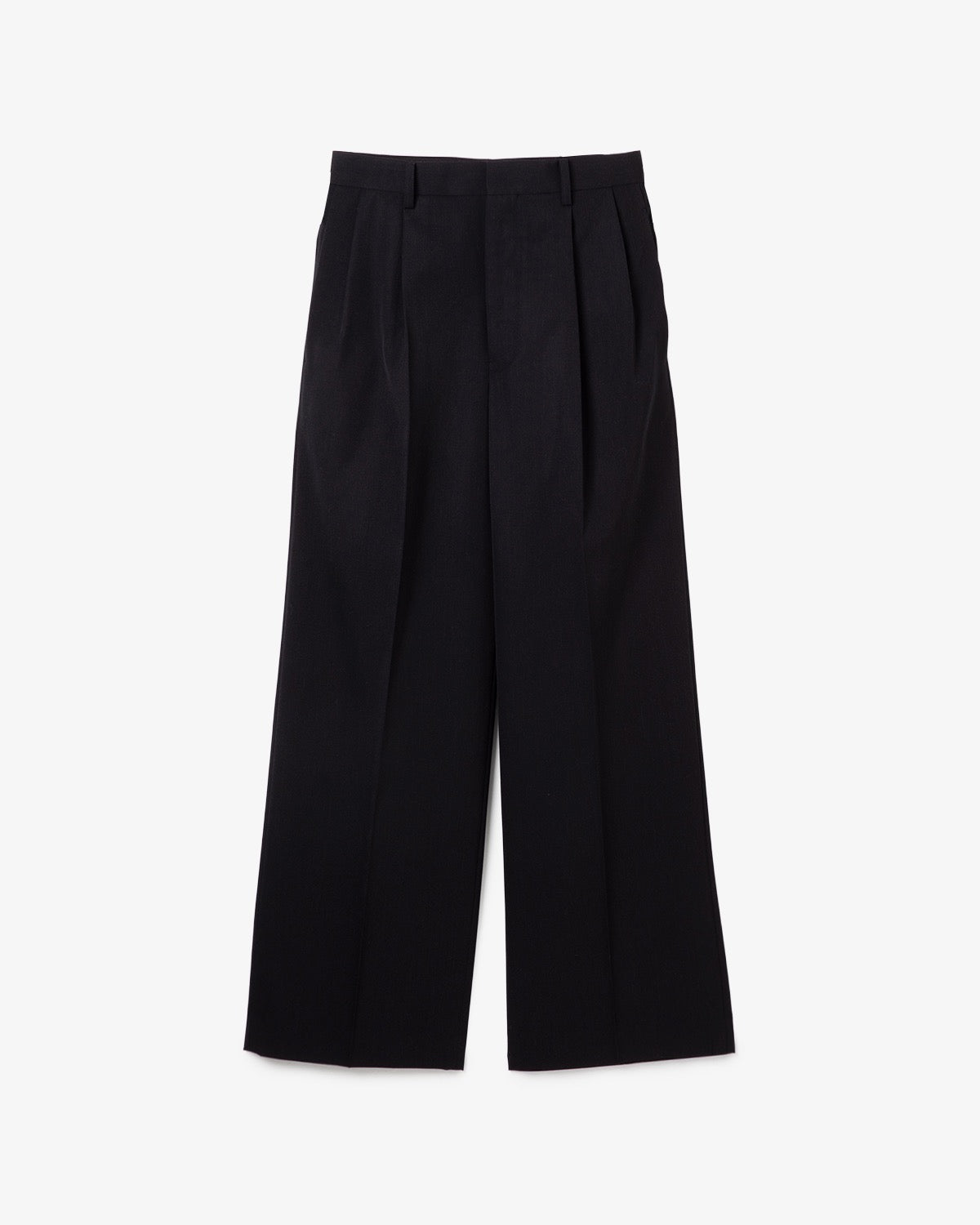 LIGHT WOOL MAX GABARDINE TWO-TUCK SLACKS (WOMEN'S)