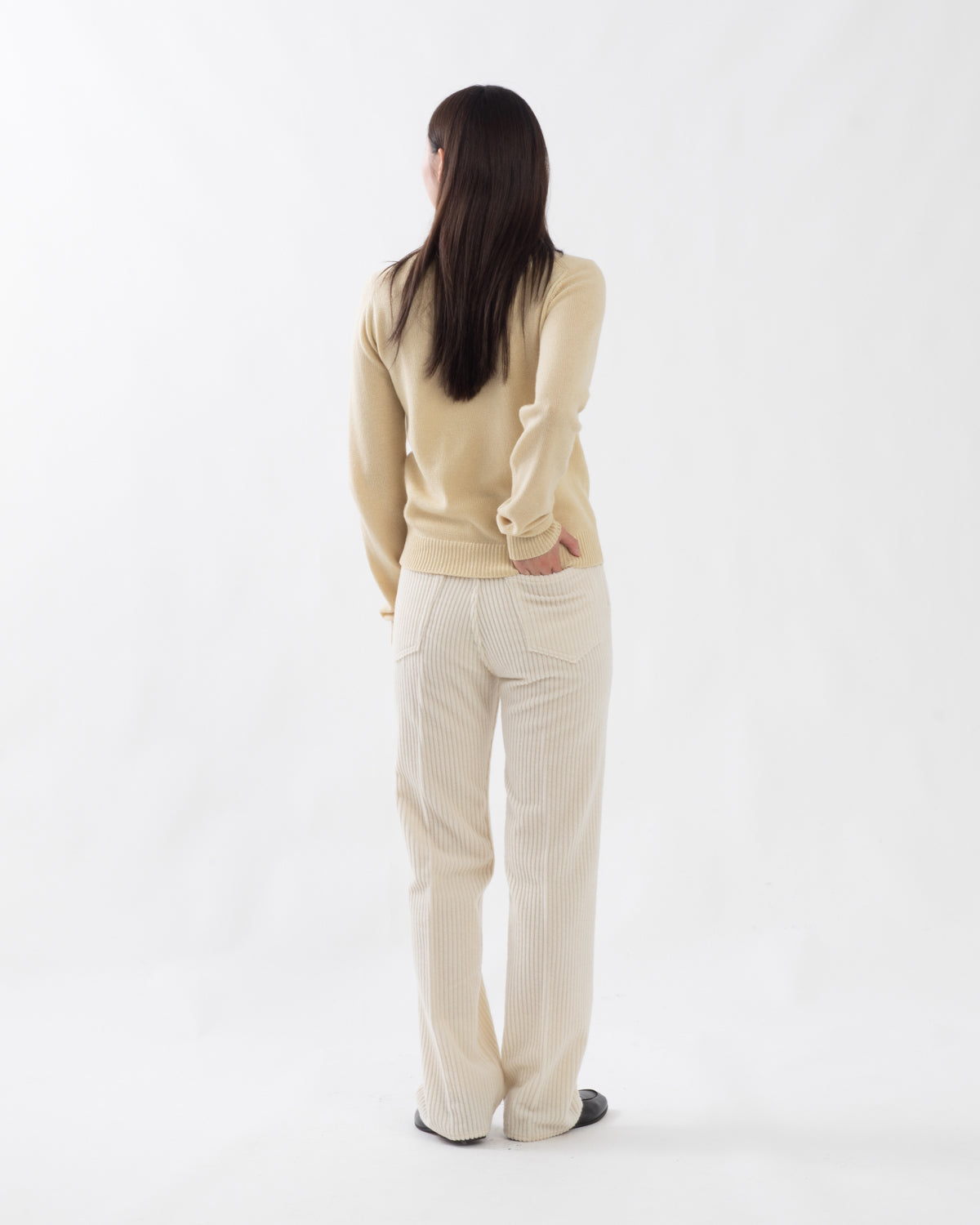 WOOL CASHMERE CORDUROY 5P PANTS (WOMEN'S)