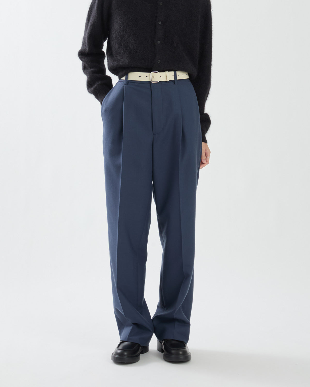 TENSE WOOL DOUBLE CLOTH SLACKS