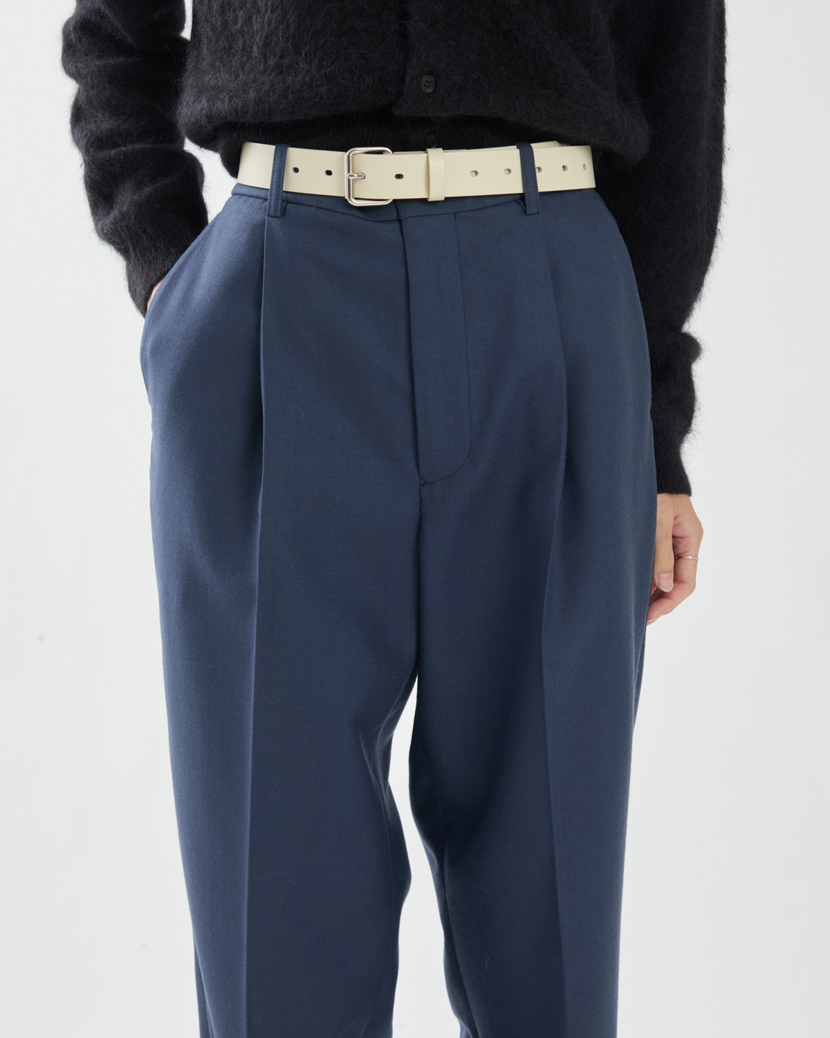 TENSE WOOL DOUBLE CLOTH SLACKS