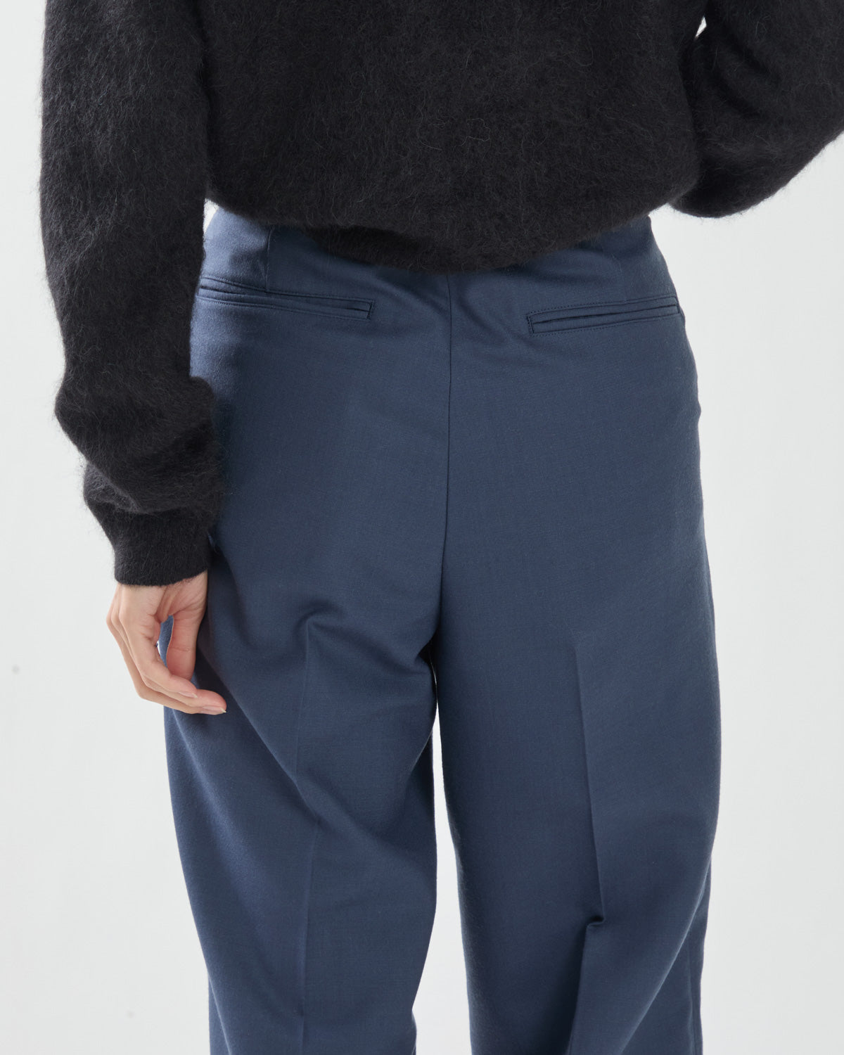 TENSE WOOL DOUBLE CLOTH SLACKS