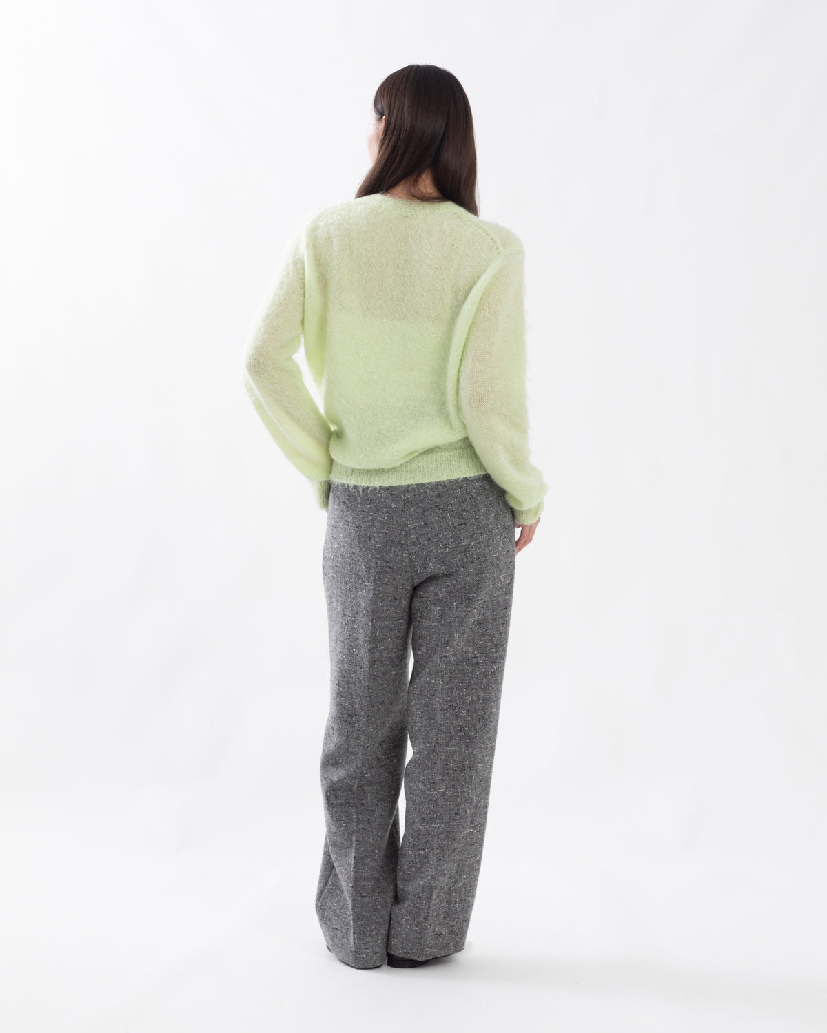 HOMESPUN TWEED ONE-TUCK SLACKS
