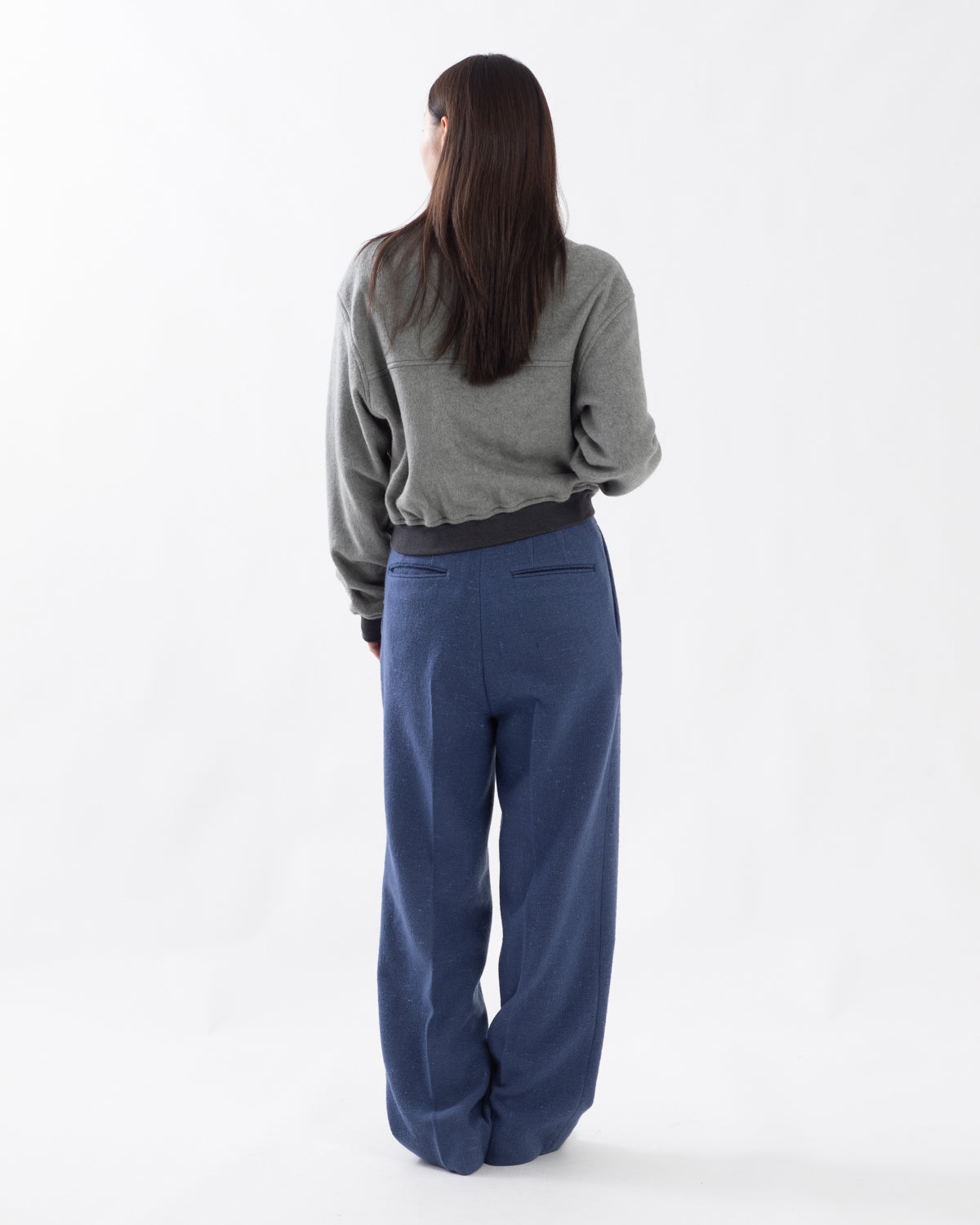 HOMESPUN TWEED ONE-TUCK SLACKS