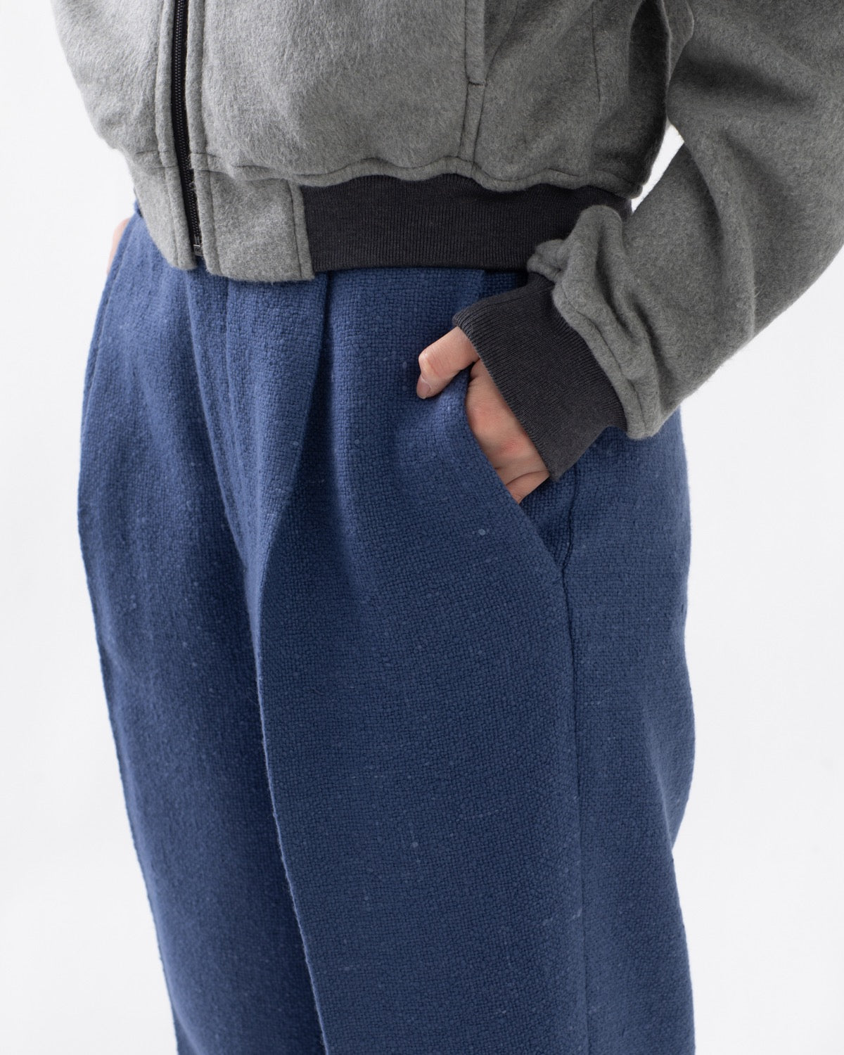 HOMESPUN TWEED ONE-TUCK SLACKS