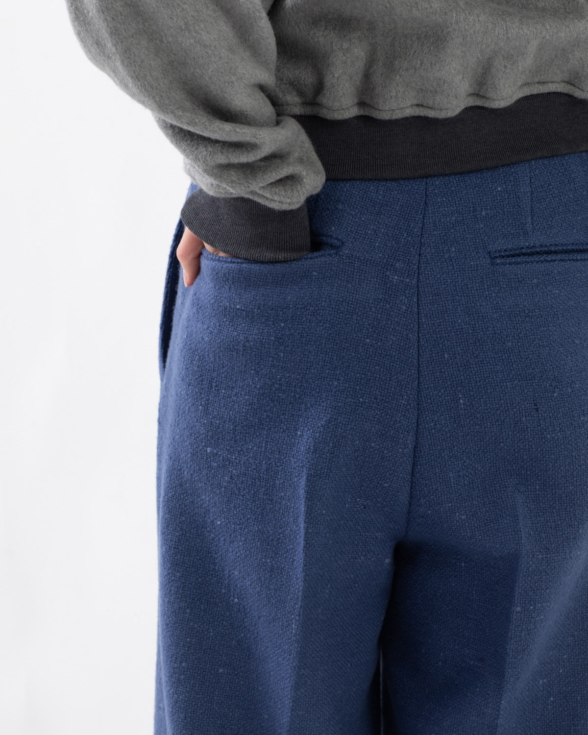 HOMESPUN TWEED ONE-TUCK SLACKS