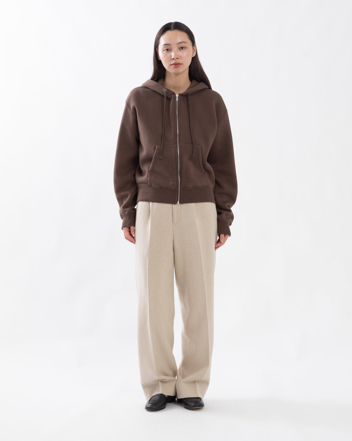 HOMESPUN TWEED ONE-TUCK SLACKS