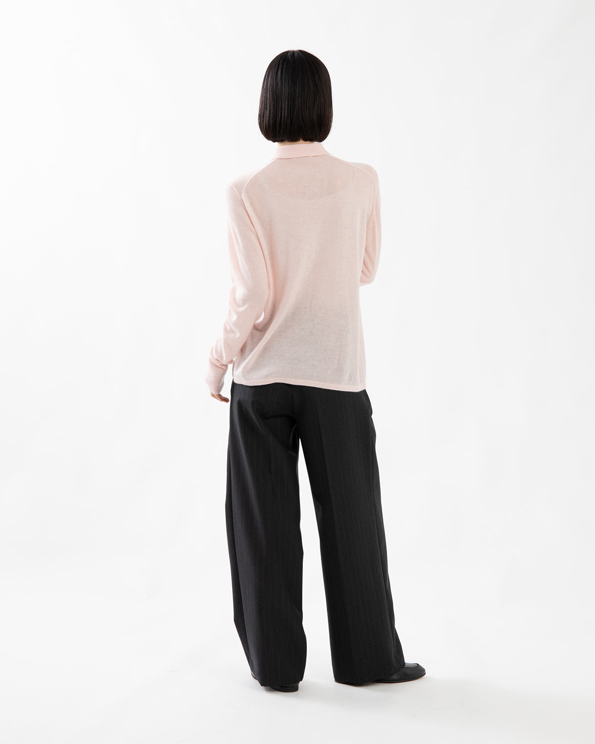 BLUEFACED WOOL TWO-TUCK SLACKS (WOMEN'S)