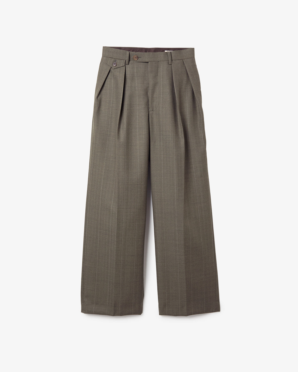 BLUEFACED WOOL TWO-TUCK SLACKS (WOMEN'S)